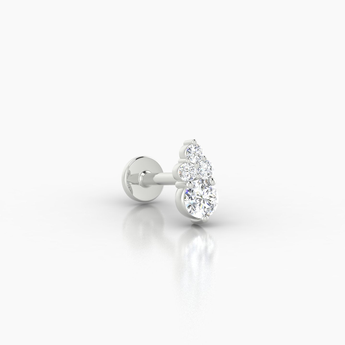 Sif | 18k White Gold 7 mm 6.5 mm Diamond Piercing