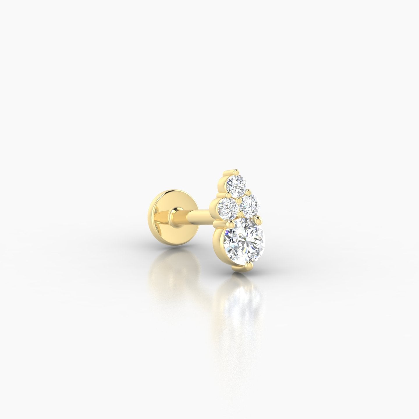 Sif | 18k Yellow Gold 7 mm 6.5 mm Diamond Piercing