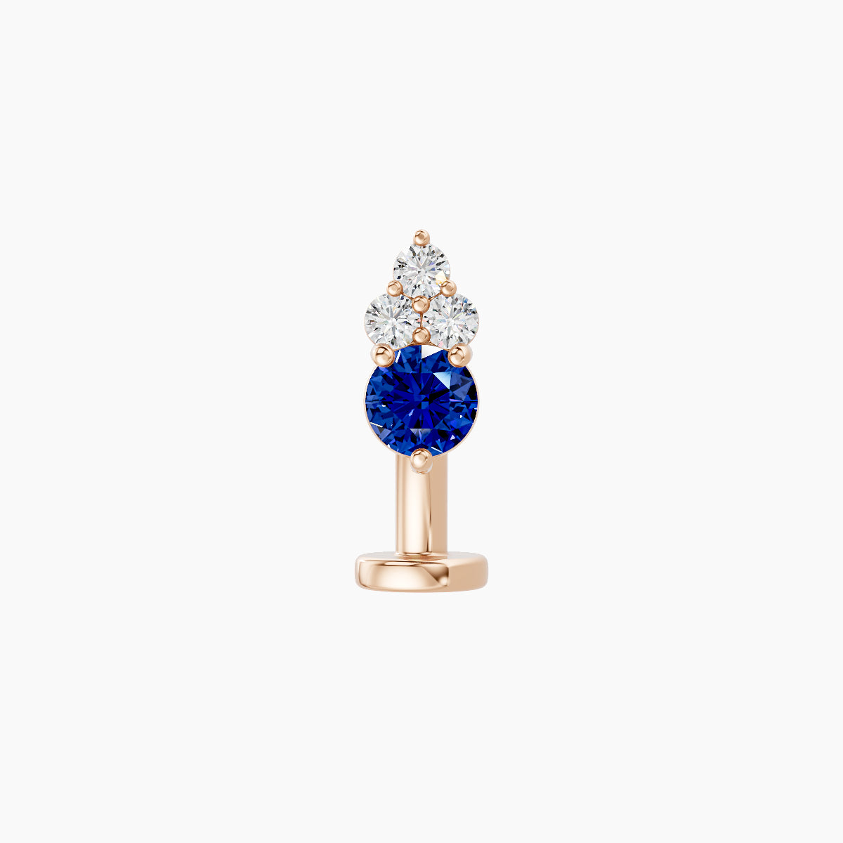 Sif | 18k Rose Gold 8 mm 6.5 mm Sapphire & Diamond Floating Navel Piercing