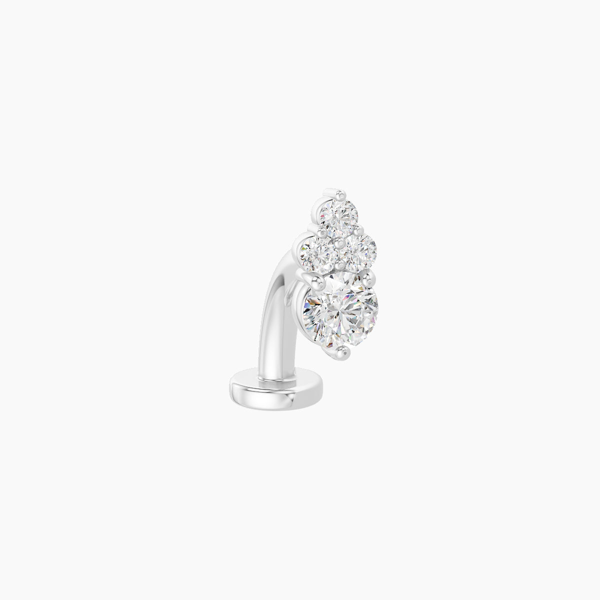 Sif | 18k White Gold 6.5 mm 8 mm Diamond Floating Navel Piercing