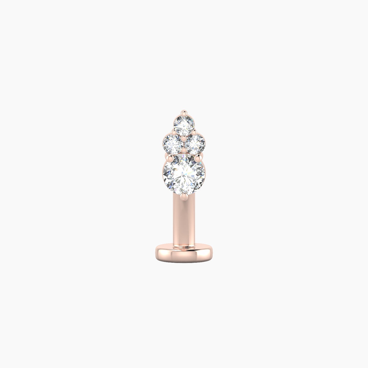 Sif | 18k Rose Gold 7 mm 8 mm Diamond Floating Navel Piercing