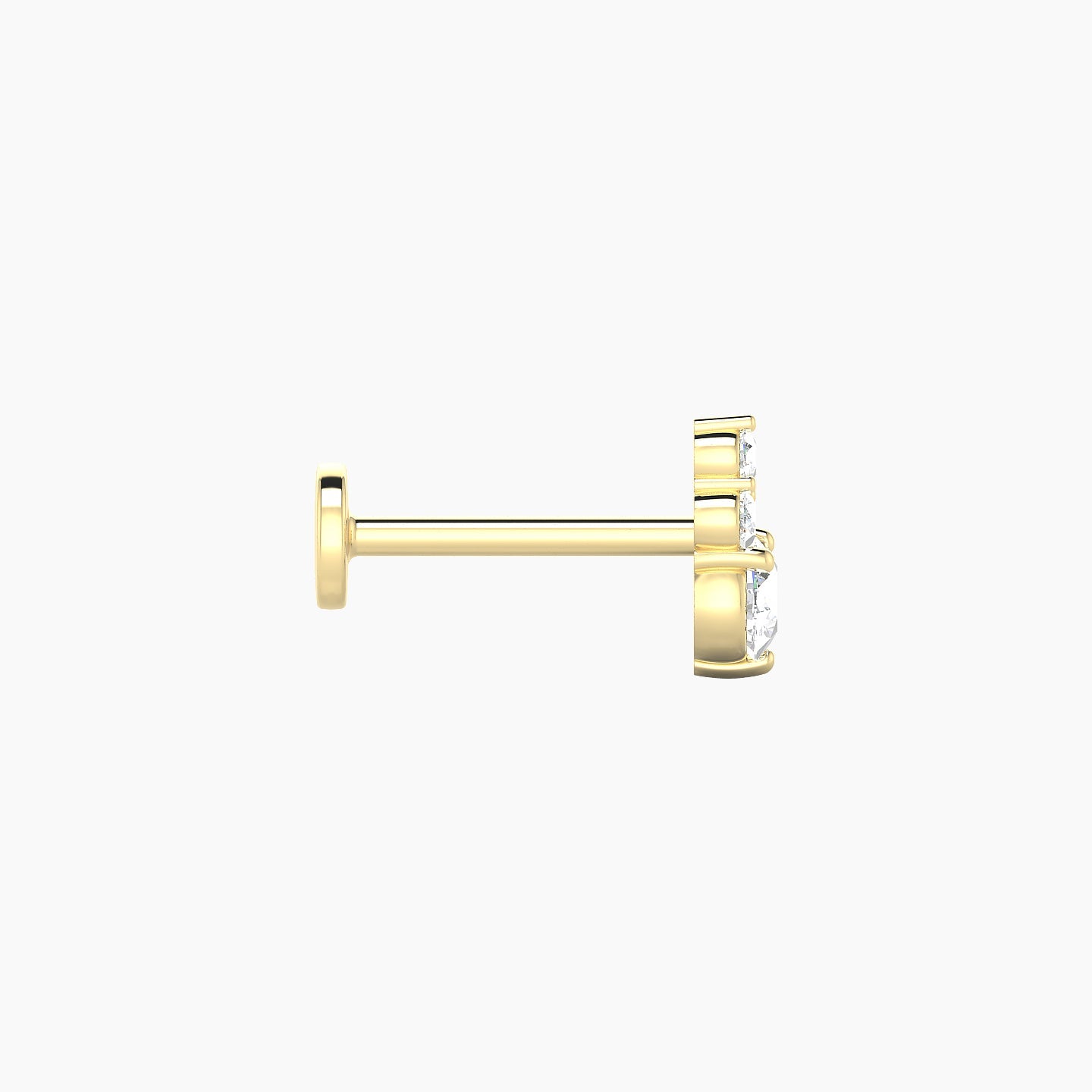 Sif | 18k Yellow Gold 7 mm 8 mm Diamond Nostril Piercing