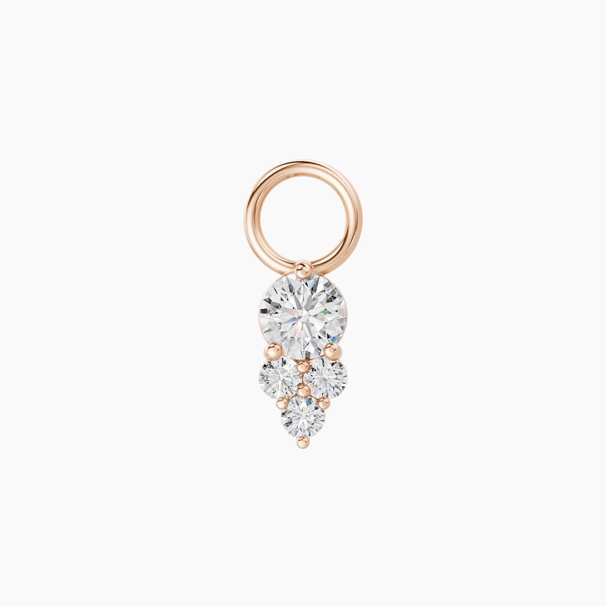 Sif | 18k Rose Gold 6.5 mm Diamond Charm