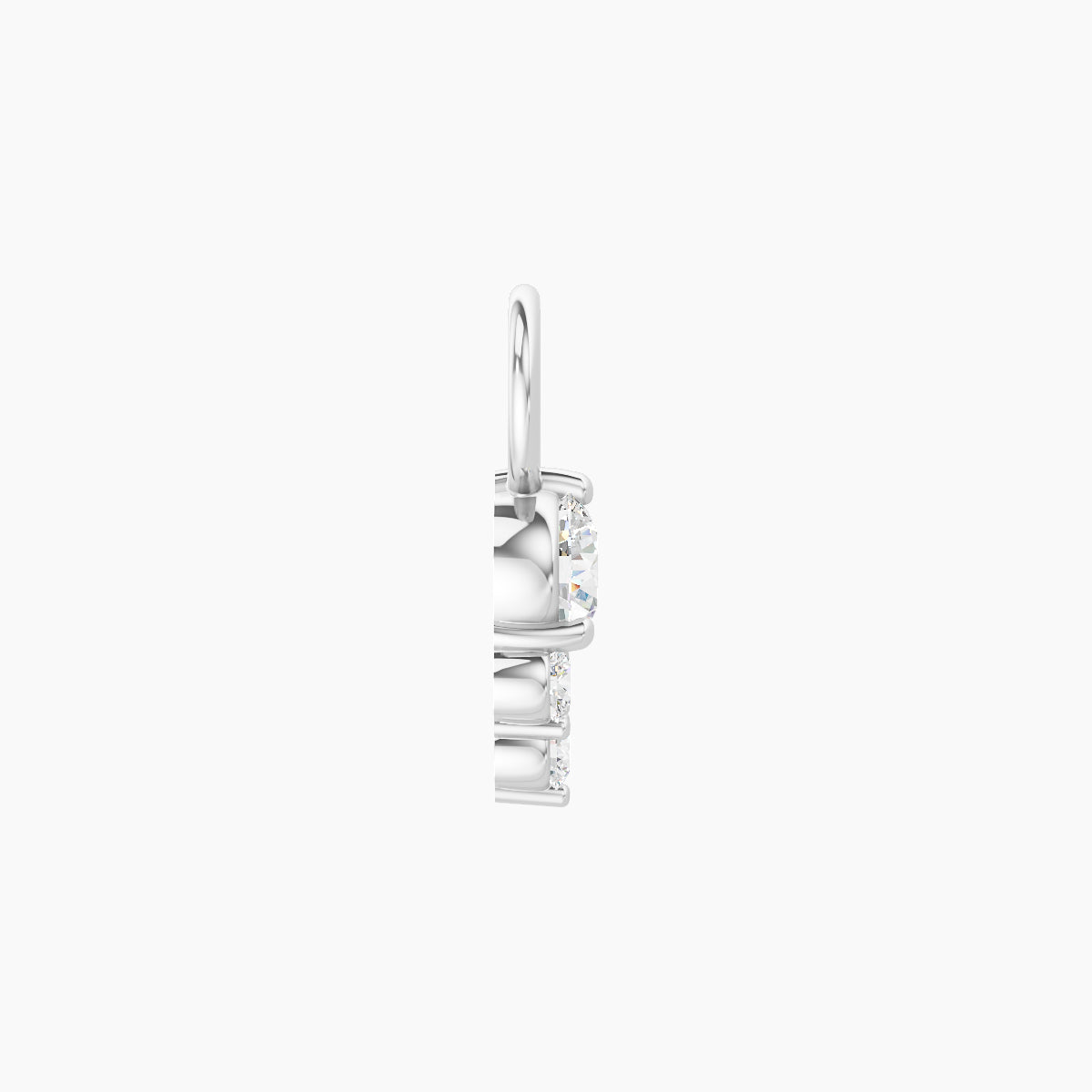Sif | 18k White Gold 6.5 mm Diamond Charm