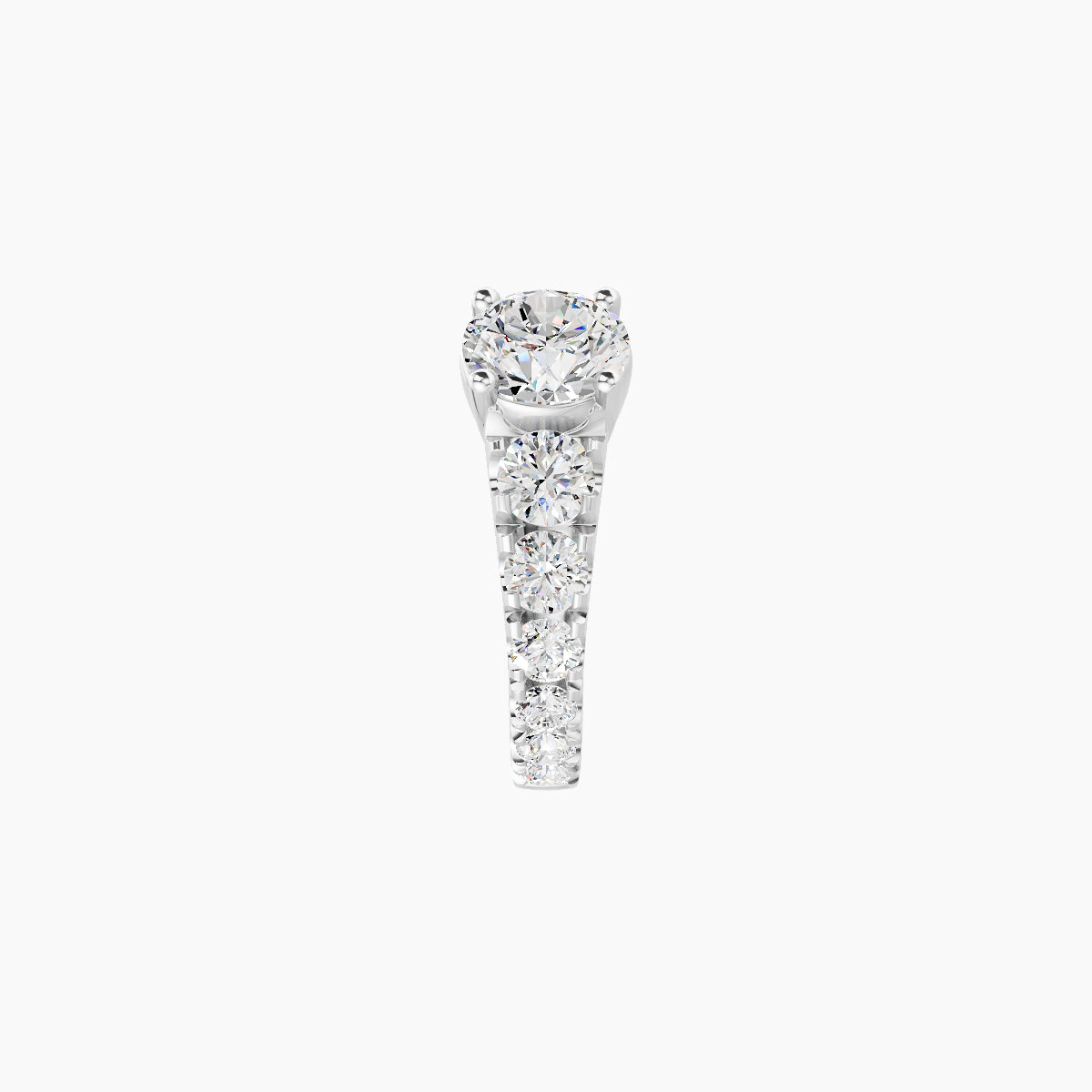 Sita | 18k White Gold 6.5 mm Round Diamond Hoop Piercing