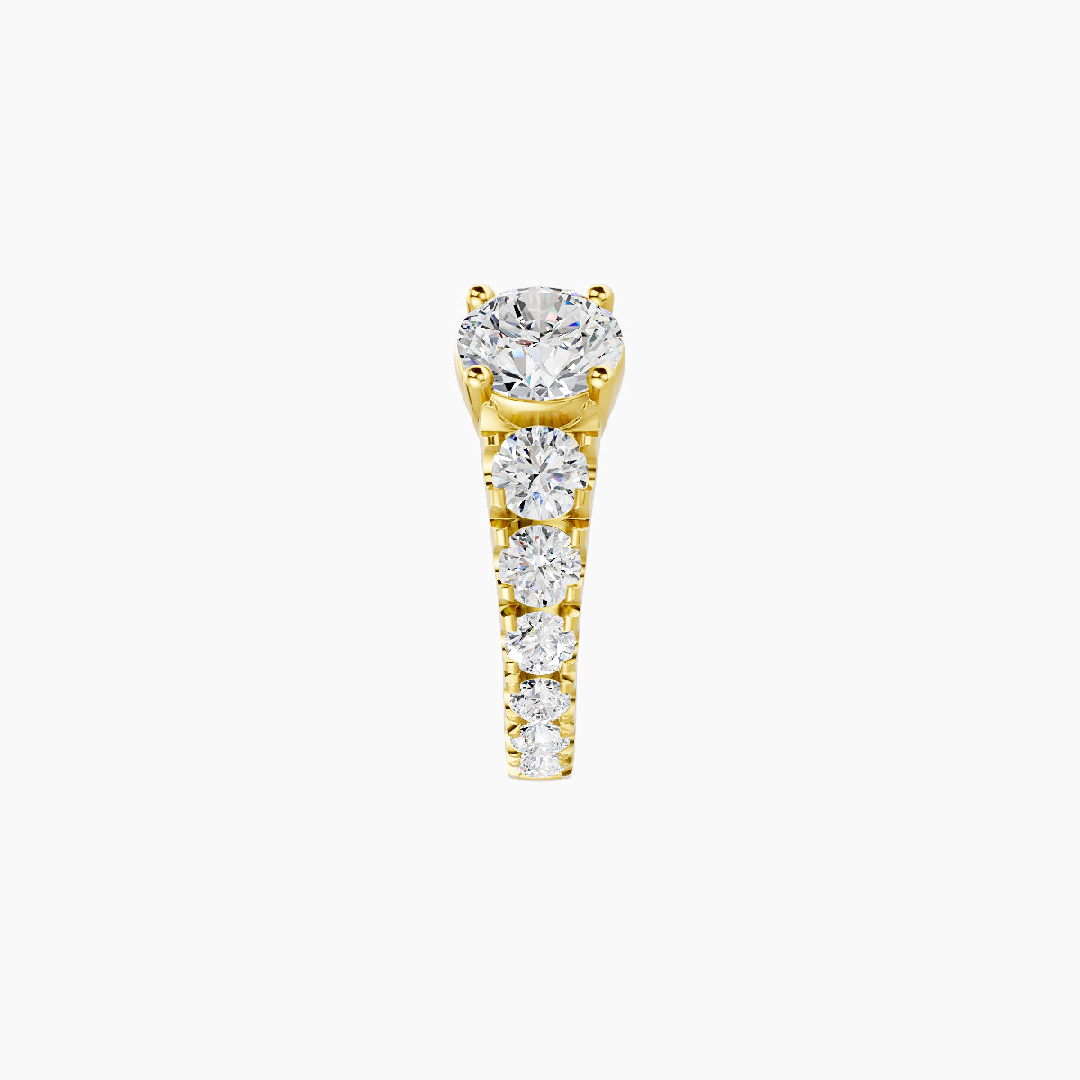 Sita | 18k Yellow Gold 6.5 mm Round Diamond Hoop Piercing