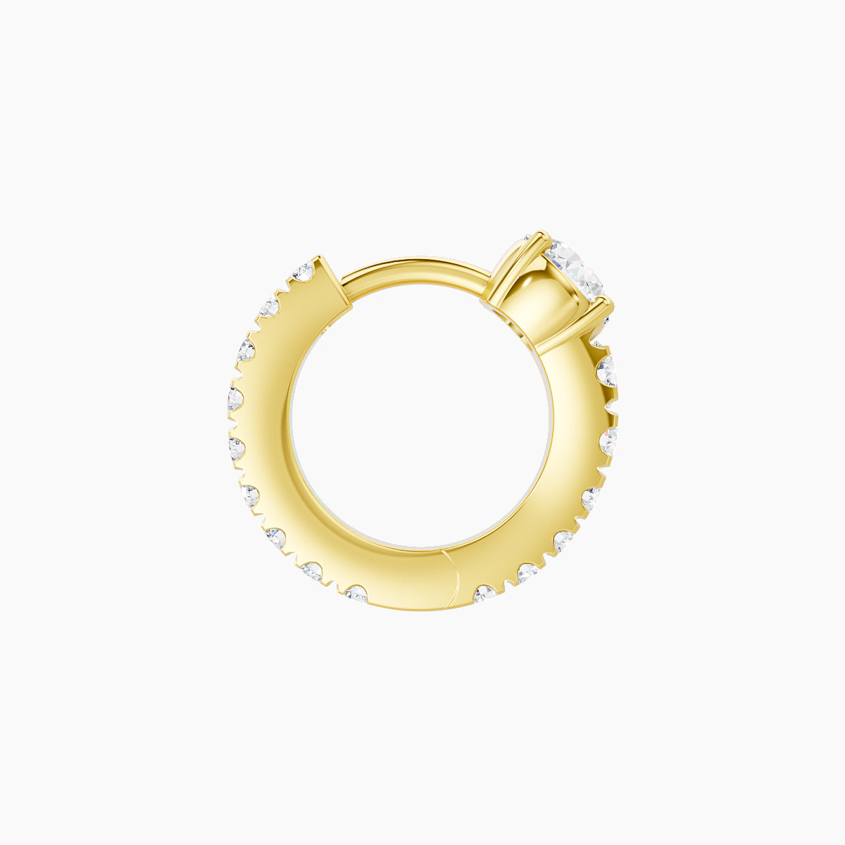 Sita | 18k Yellow Gold 6.5 mm Round Diamond Nose Ring Piercing