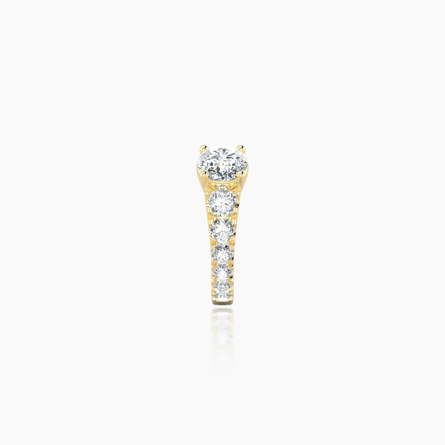 Sita | 18k Yellow Gold 6.5 mm Round Diamond Nose Ring Piercing