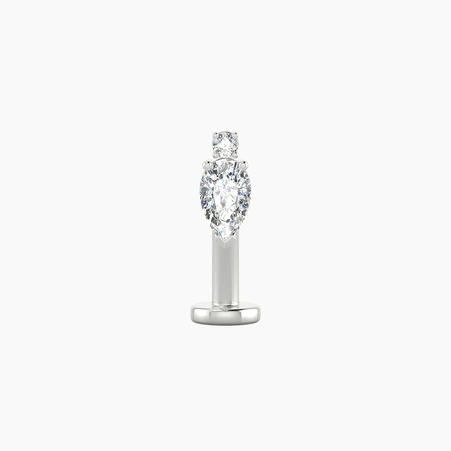 Skadi | 18k White Gold 7 mm 10 mm Diamond Floating Navel Piercing