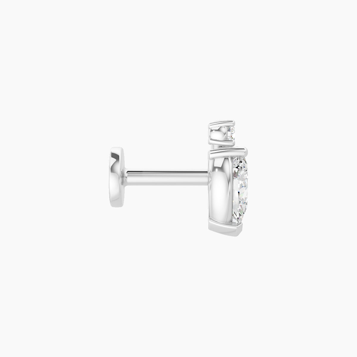 Skadi | 18k White Gold 7 mm 5 mm Diamond Piercing