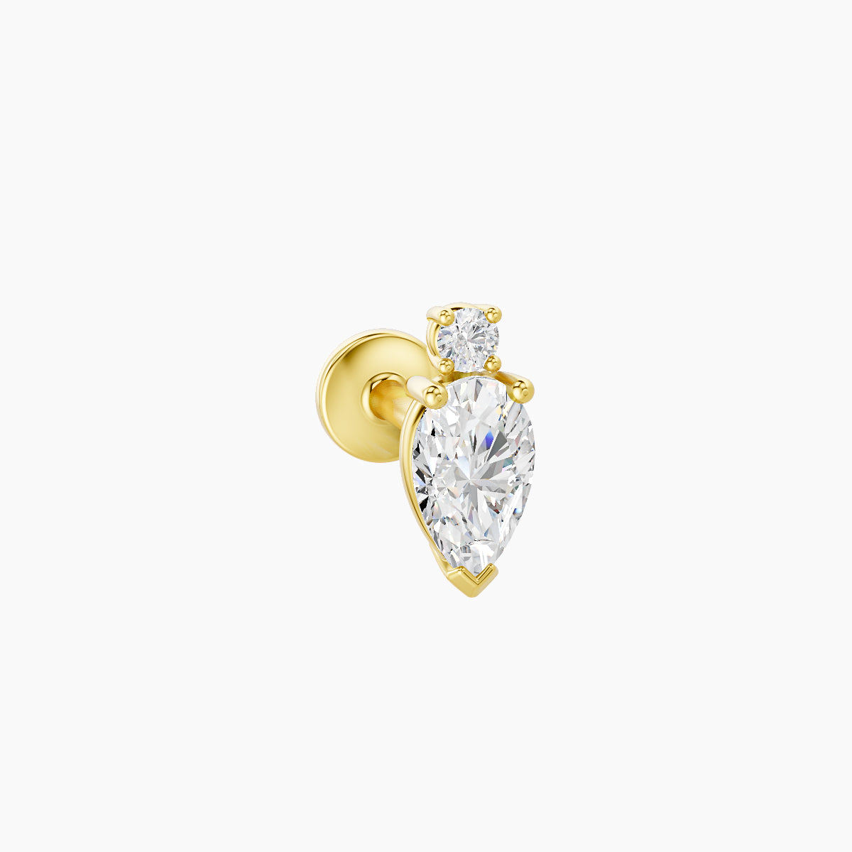 Skadi | 18k Yellow Gold 7 mm 5 mm Diamond Piercing