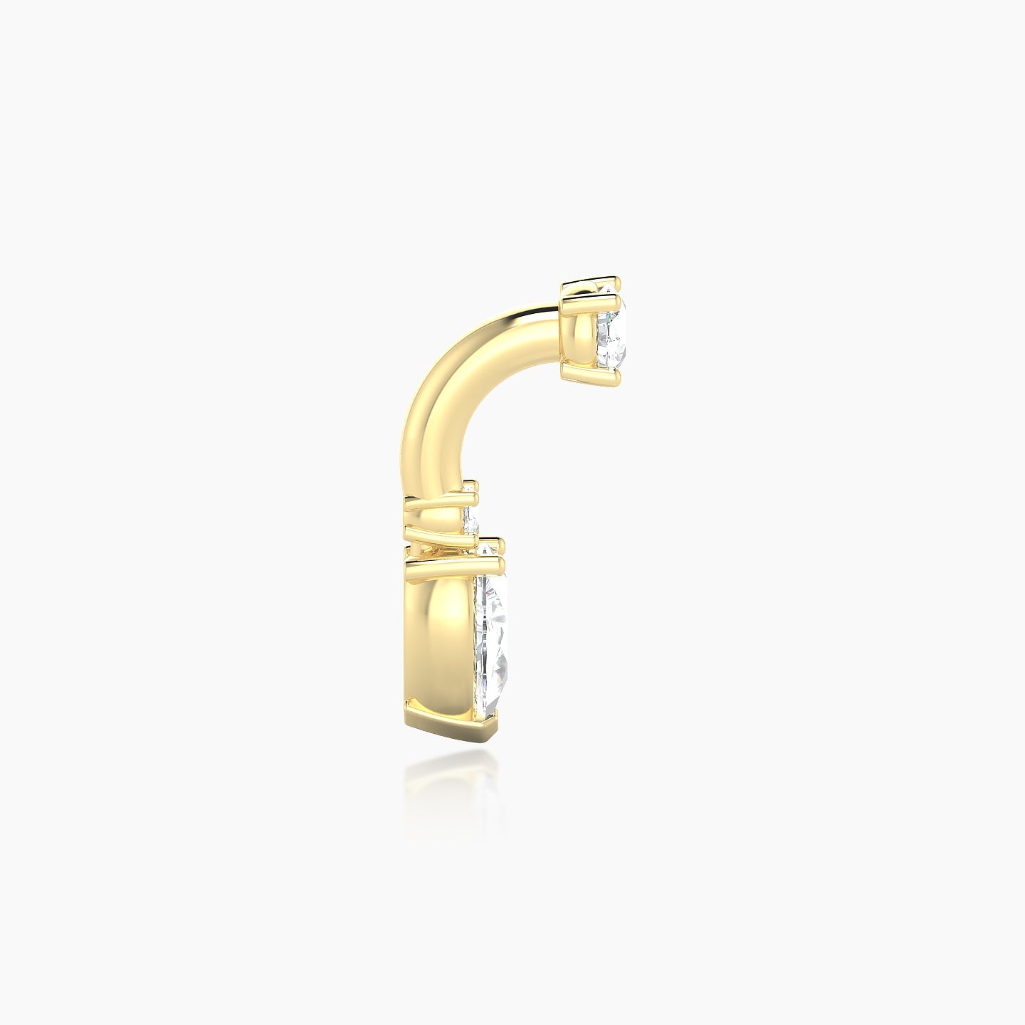 Skadi | 18k Yellow Gold 6 mm 7 mm Diamond Navel Piercing