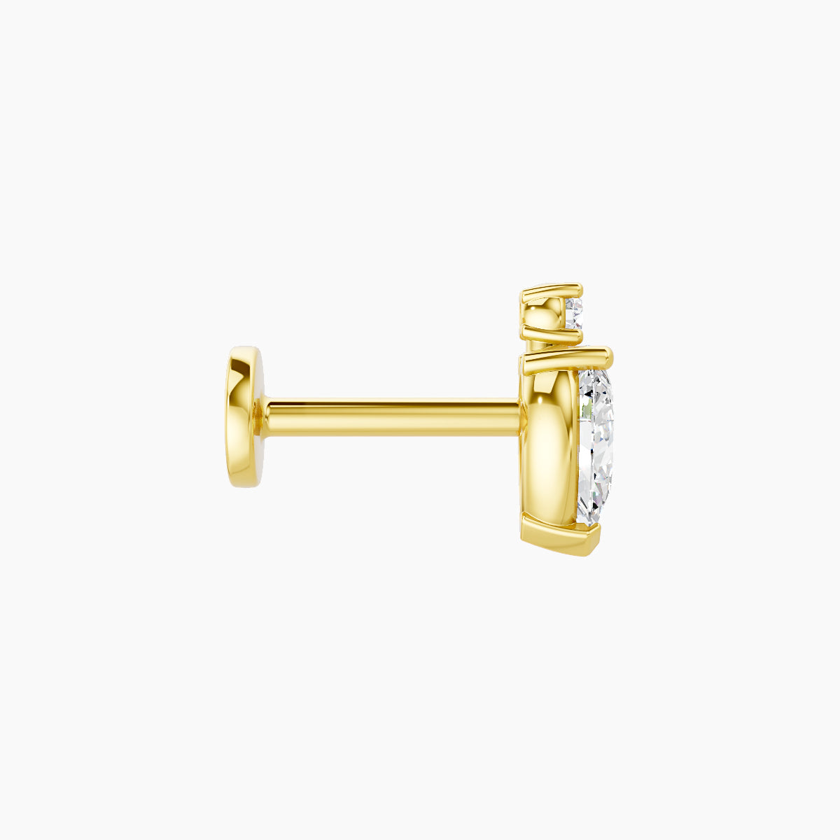 Skadi | 18k Yellow Gold 7 mm 6.5 mm Diamond Piercing