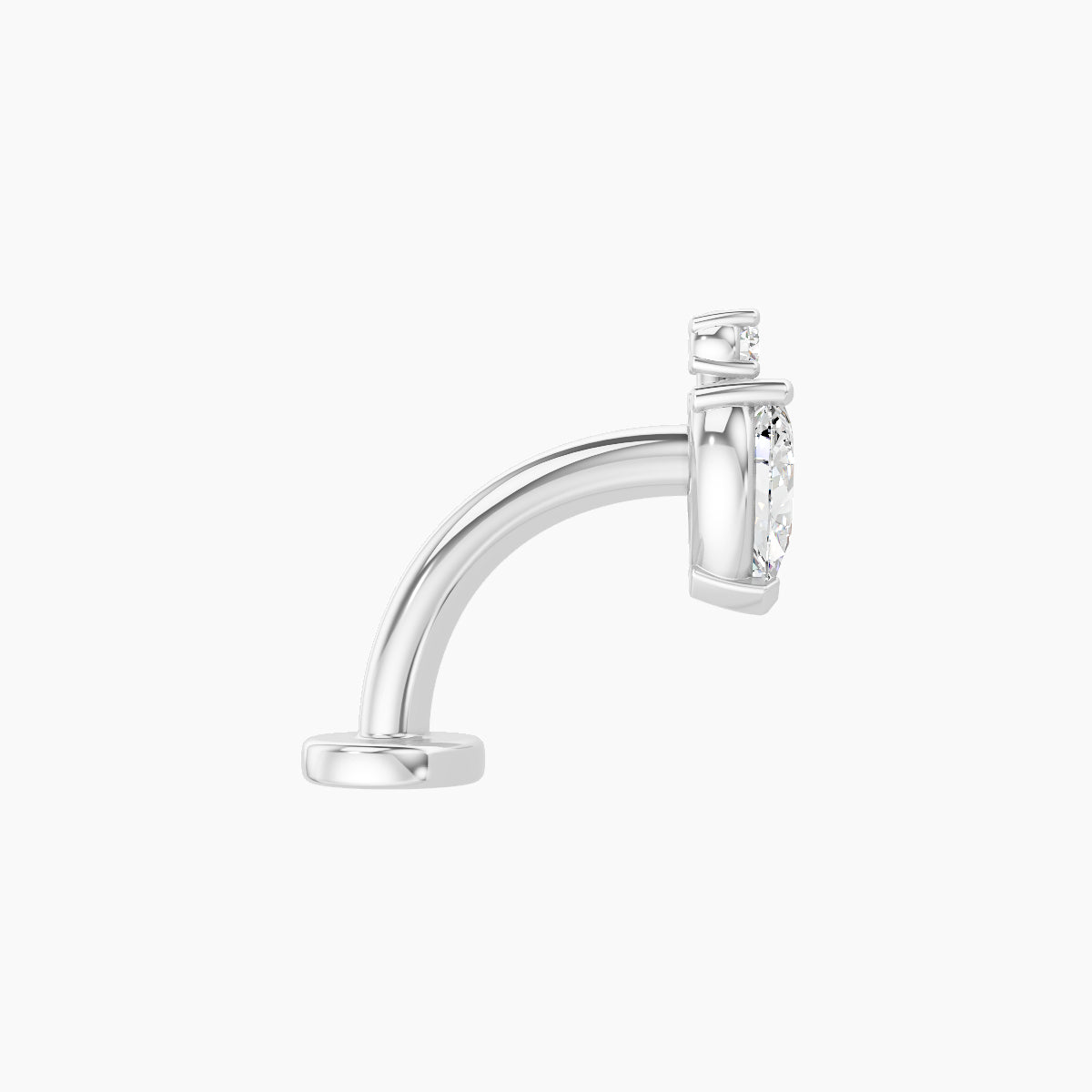 Skadi | 18k White Gold 7 mm 8 mm Diamond Floating Navel Piercing