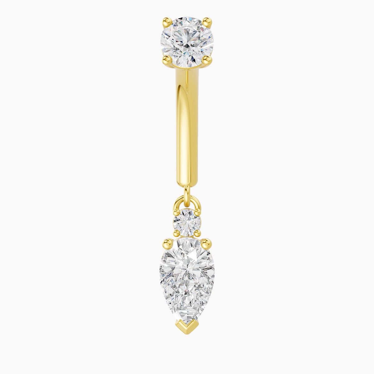 Skadi | Piercing Rook Diamant Or Jaune 18k Hypoallergénique 7 mm 8 mm