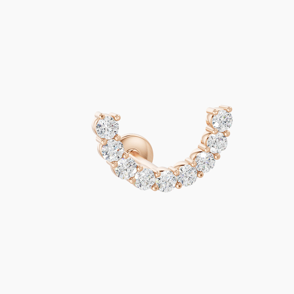 Sophia | 18k Rose Gold 6.5 mm Diamond Conch Piercing