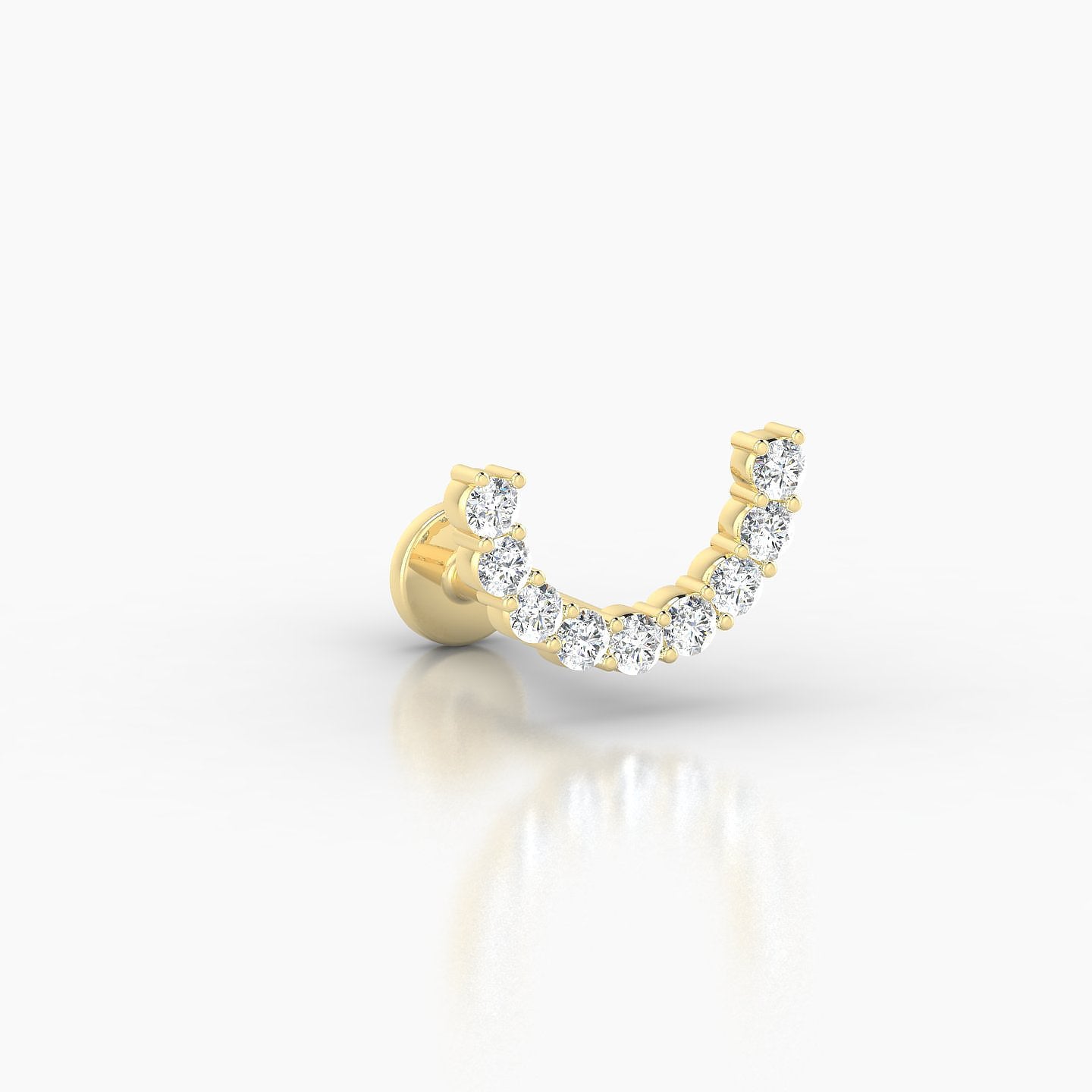 Sophia | 18k Yellow Gold Diamond Conch Piercing