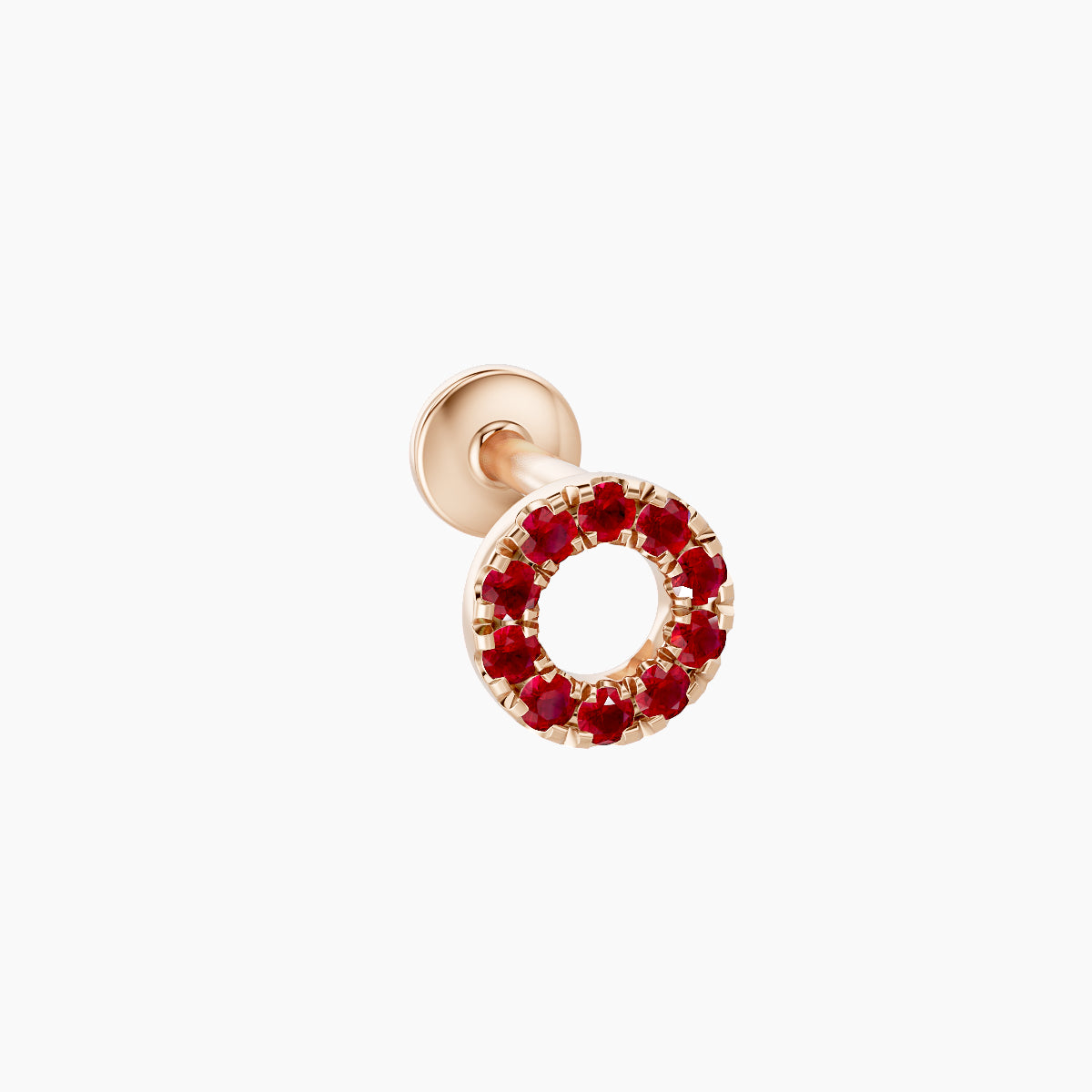 Sulis | 18k Rose Gold 5 mm 5 mm Ruby Piercing