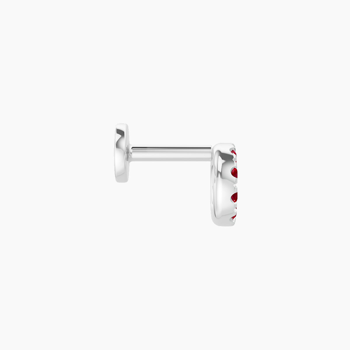 Sulis | 18k White Gold 5 mm 5 mm Ruby Piercing