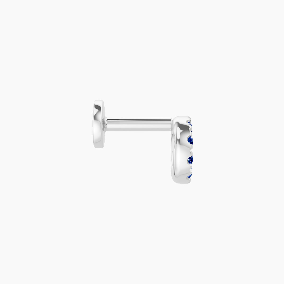Sulis | 18k White Gold 5 mm 5 mm Sapphire Piercing