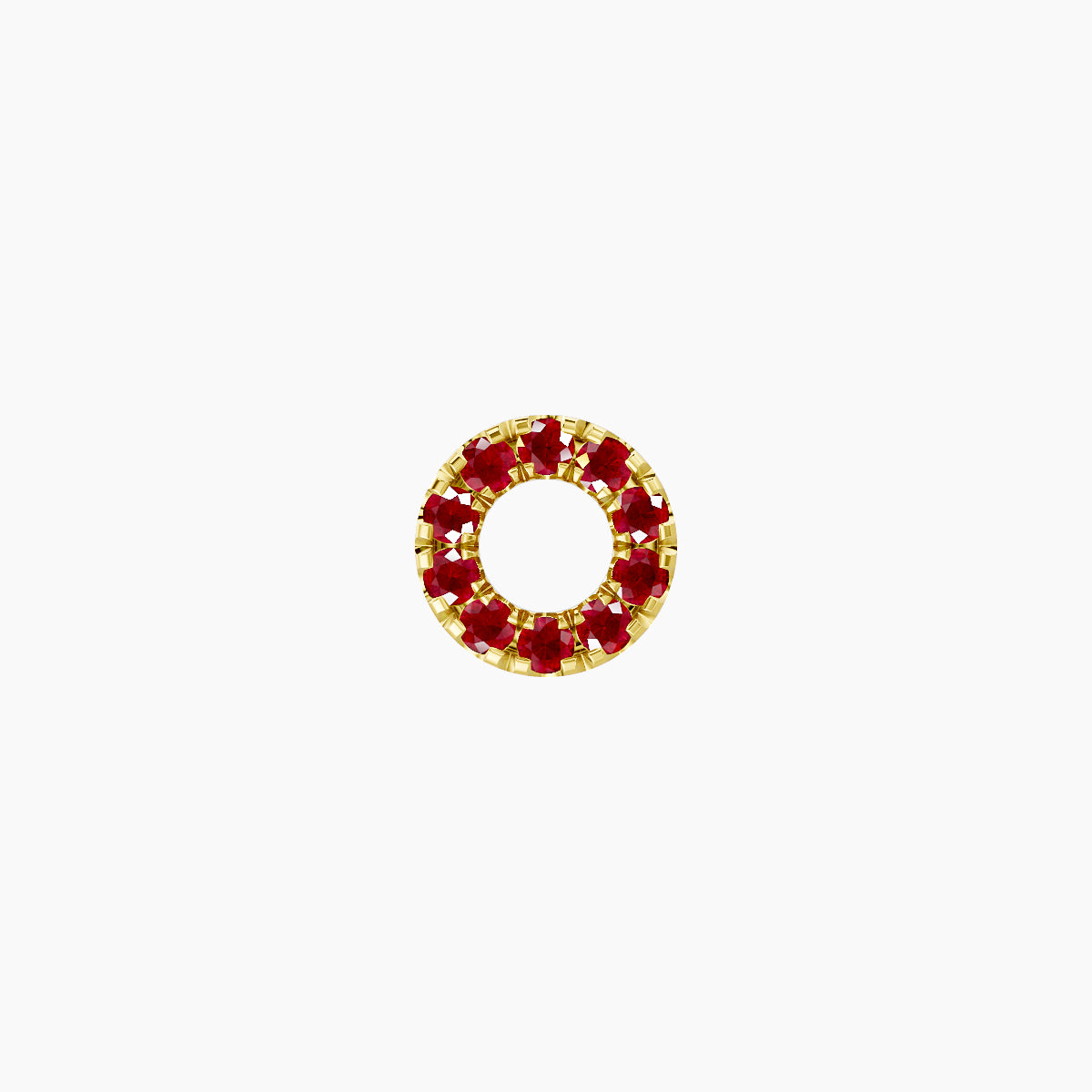 Sulis | 18k Yellow Gold 5 mm 5 mm Ruby Piercing