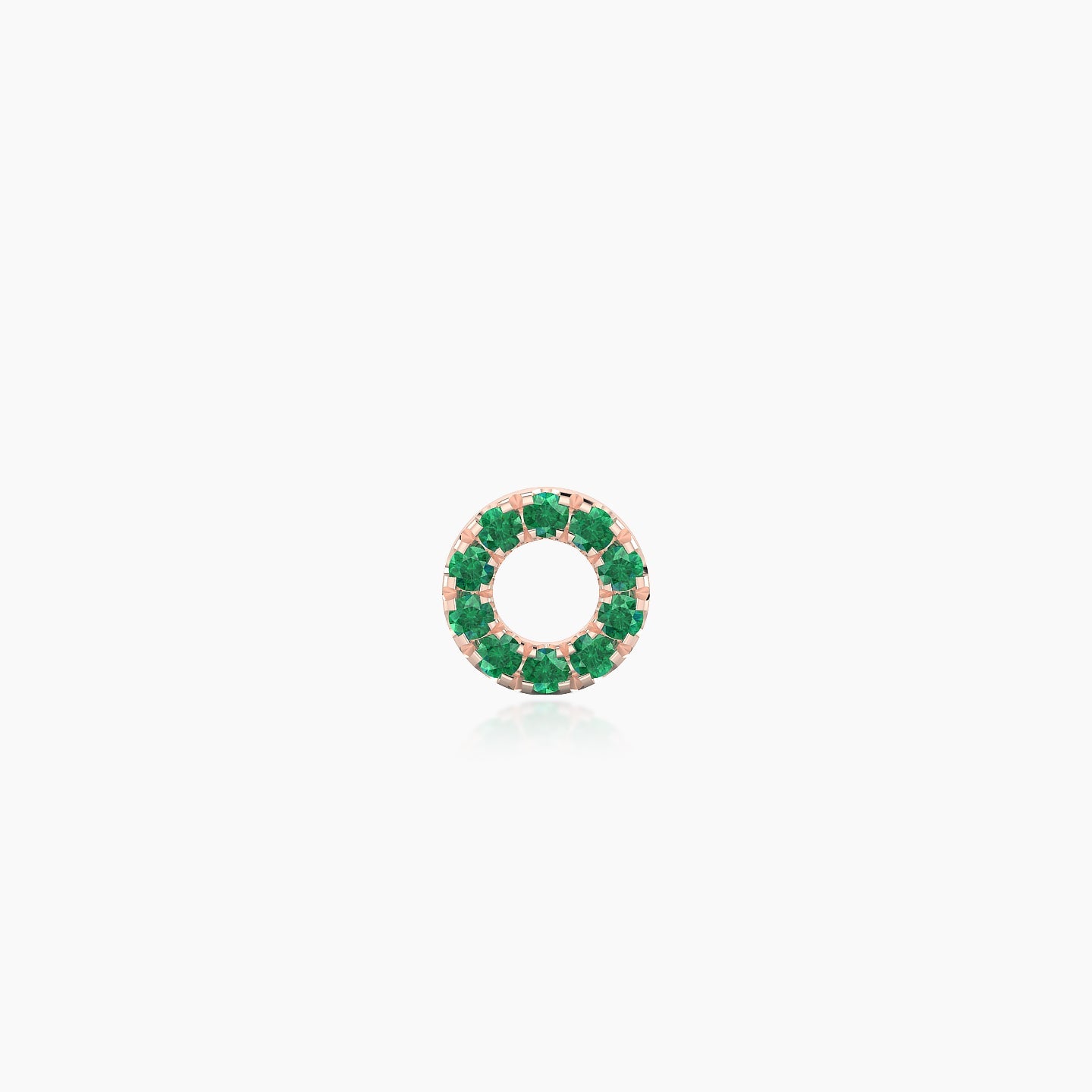 Sulis | 18k Rose Gold 5 mm 5 mm Emerald Piercing