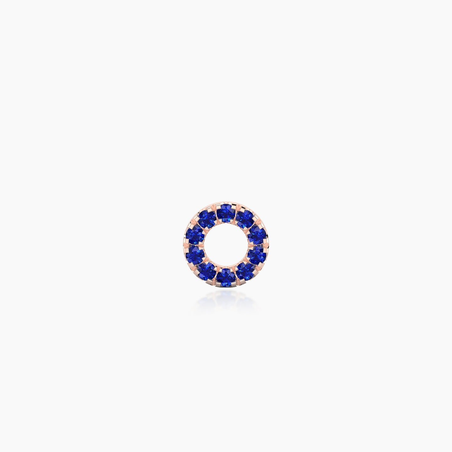 Sulis | 18k Rose Gold 5 mm 5 mm Sapphire Piercing