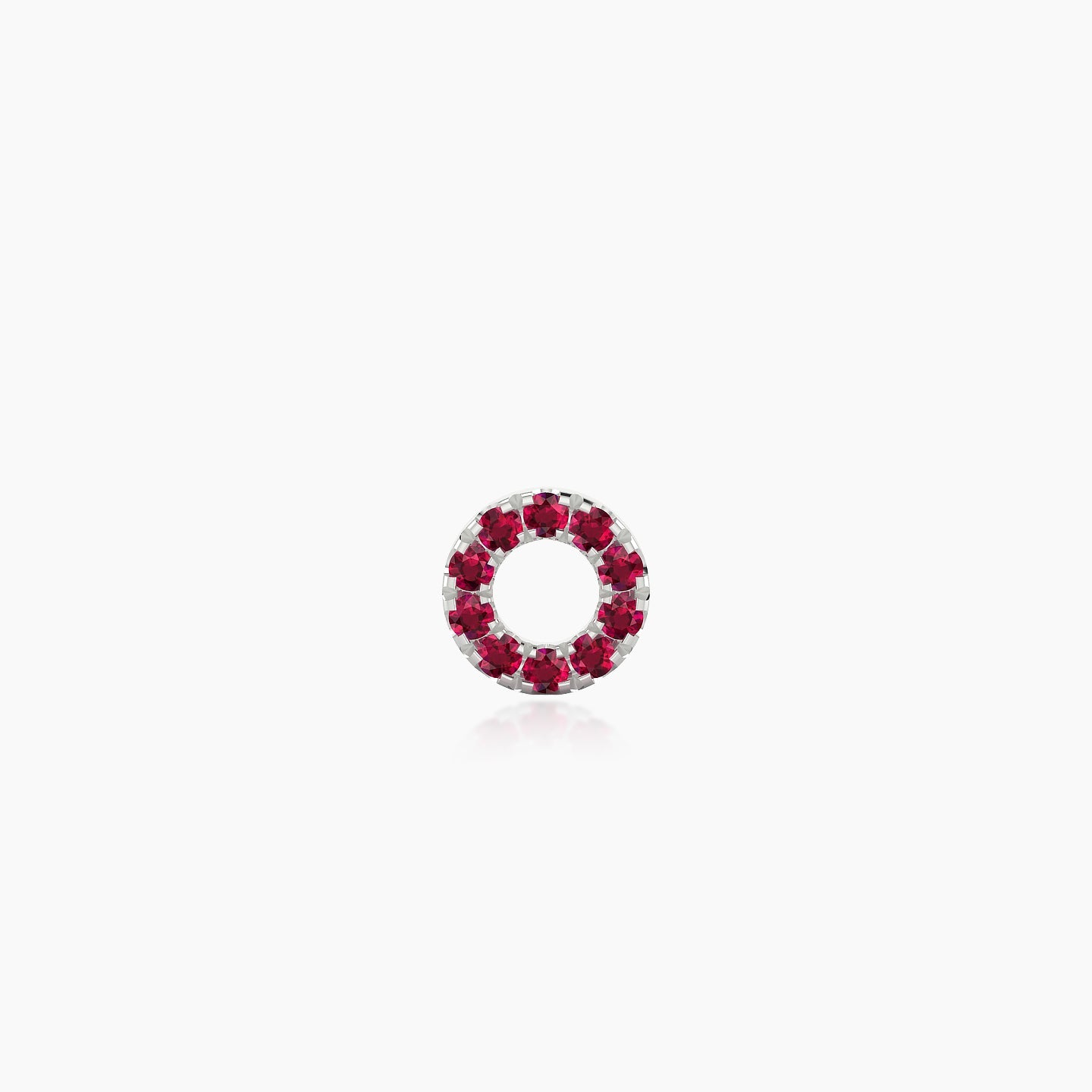 Sulis | 18k White Gold 5 mm 5 mm Ruby Piercing