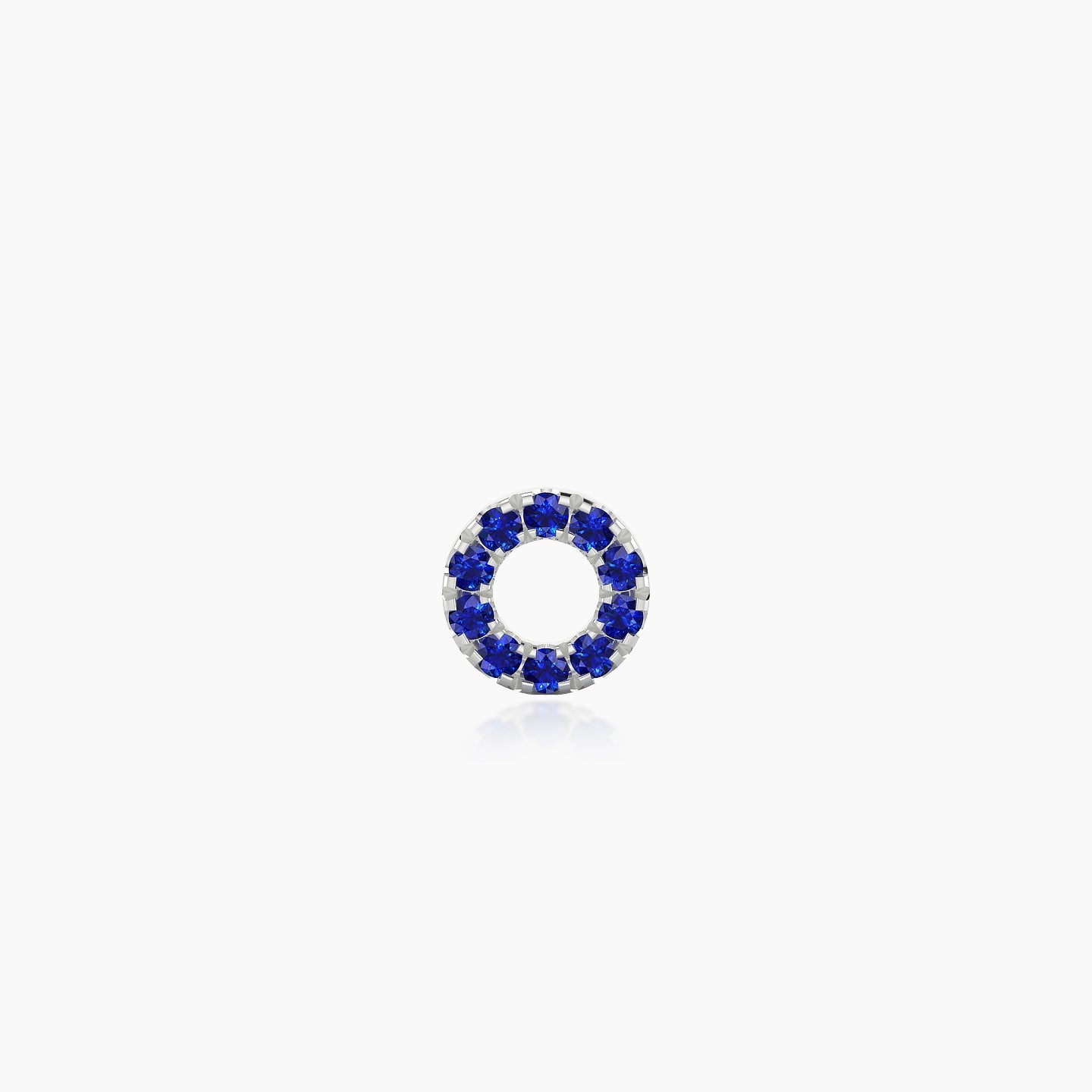 Sulis | 18k White Gold 5 mm 5 mm Sapphire Piercing