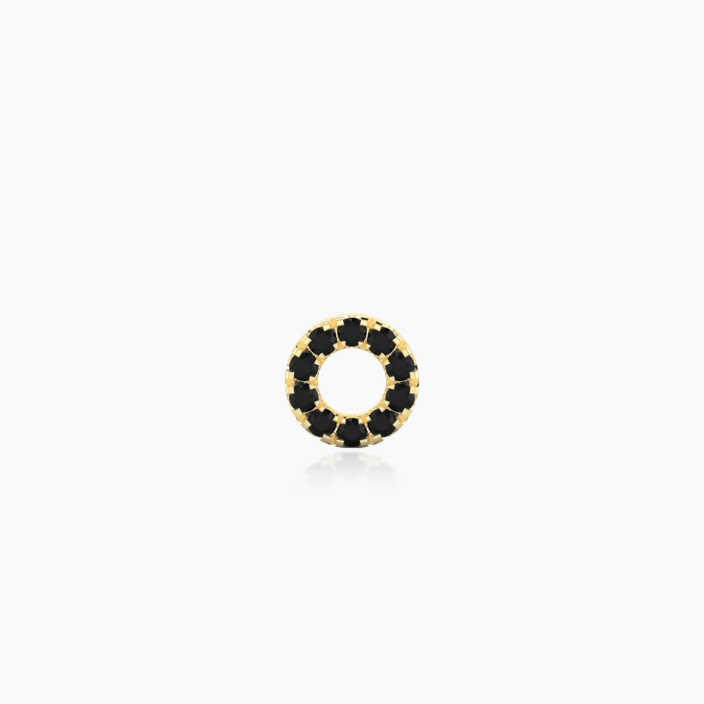 Sulis | 18k Yellow Gold 5 mm 5 mm Black Diamond Piercing