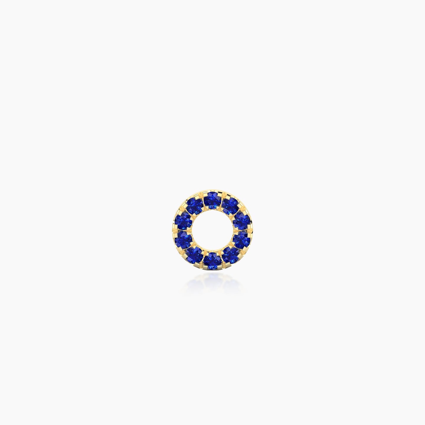 Sulis | 18k Yellow Gold 5 mm 5 mm Sapphire Piercing