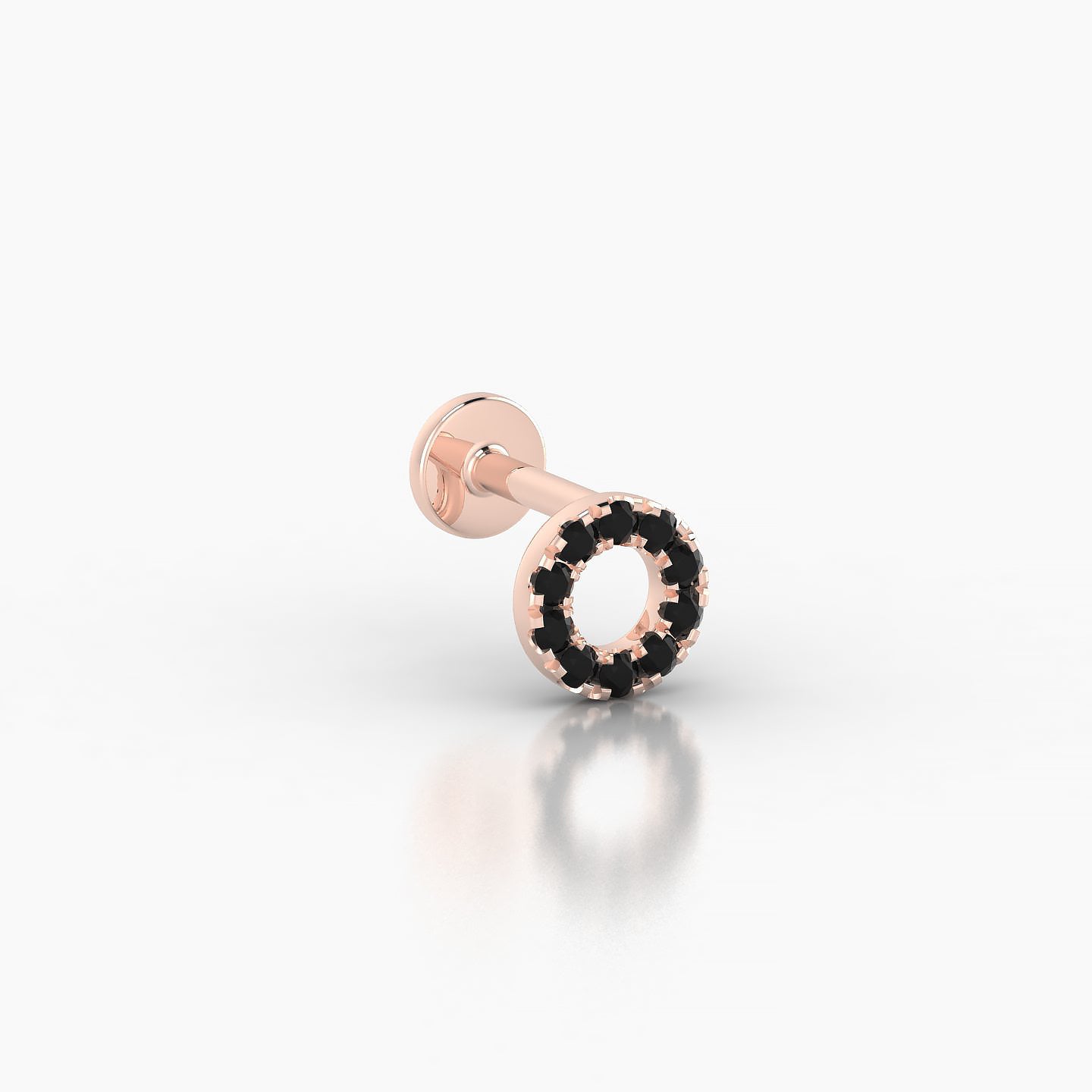 Sulis | 18k Rose Gold 5 mm 5 mm Black Diamond Piercing