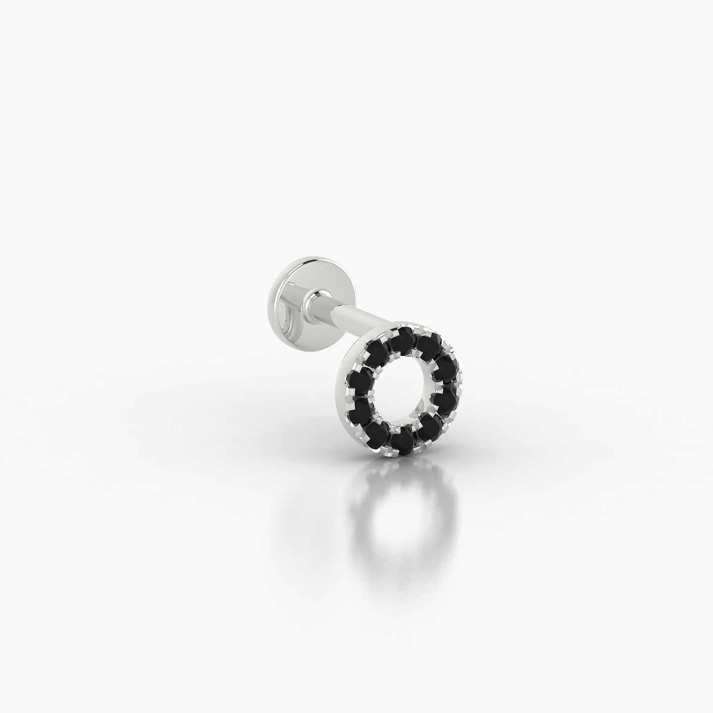 Sulis | 18k White Gold 5 mm 5 mm Black Diamond Piercing