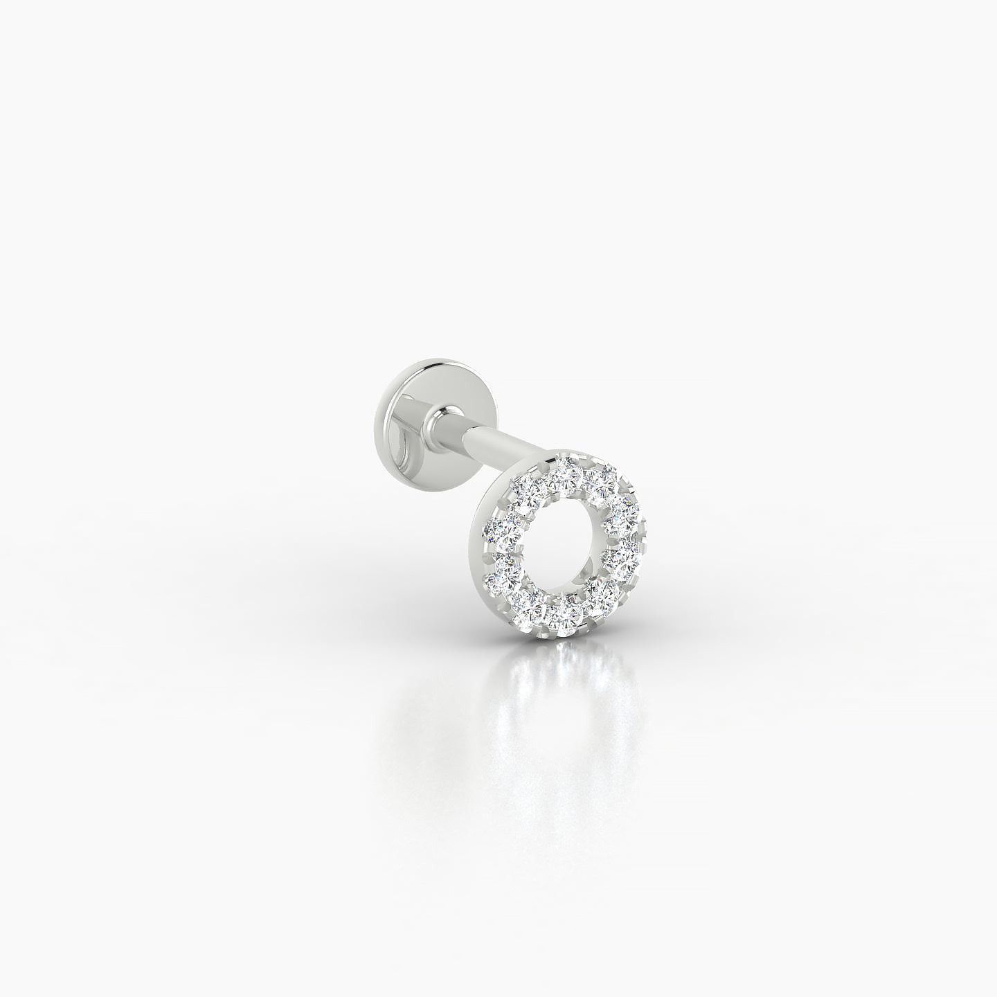 Sulis | 18k White Gold 5 mm 5 mm Diamond Piercing