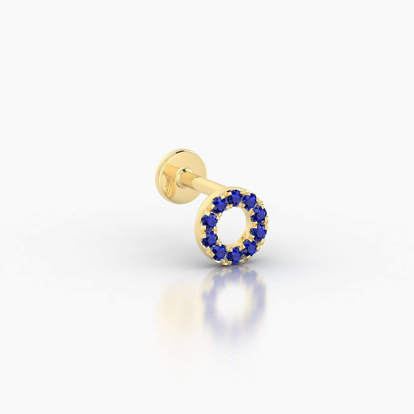 Sulis | 18k Yellow Gold 5 mm 5 mm Sapphire Piercing