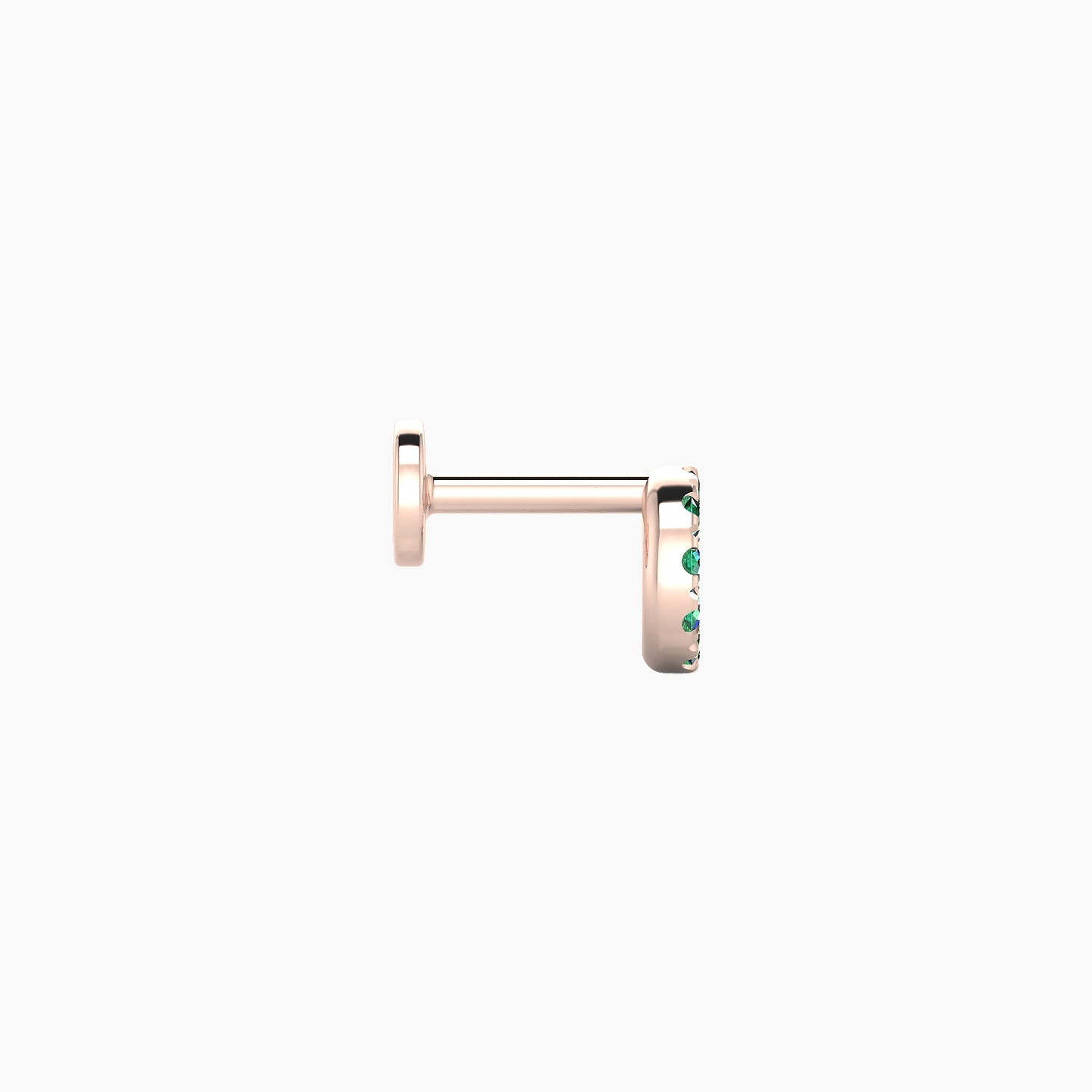 Sulis | 18k Rose Gold 5 mm 5 mm Emerald Piercing