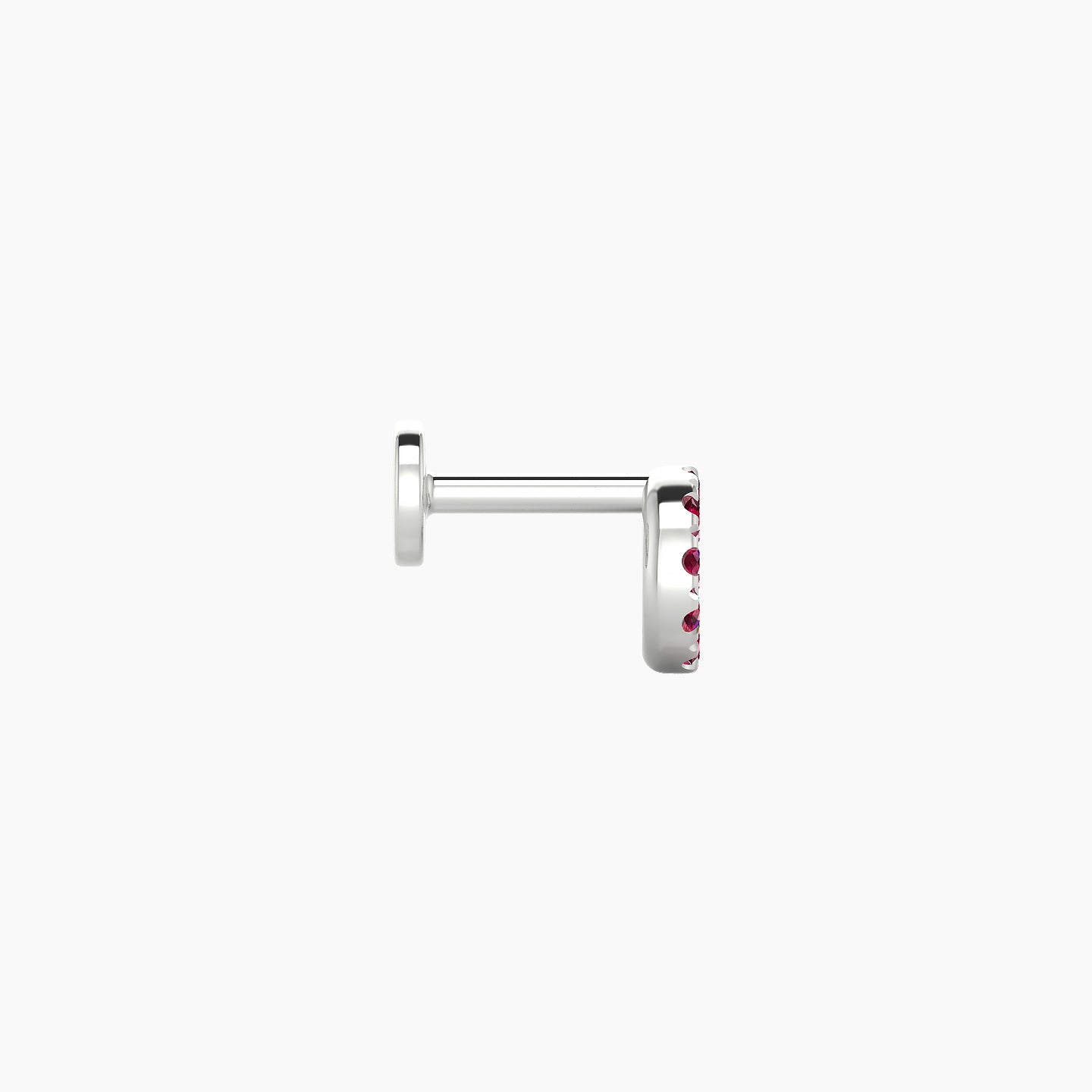 Sulis | 18k White Gold 5 mm 5 mm Ruby Piercing