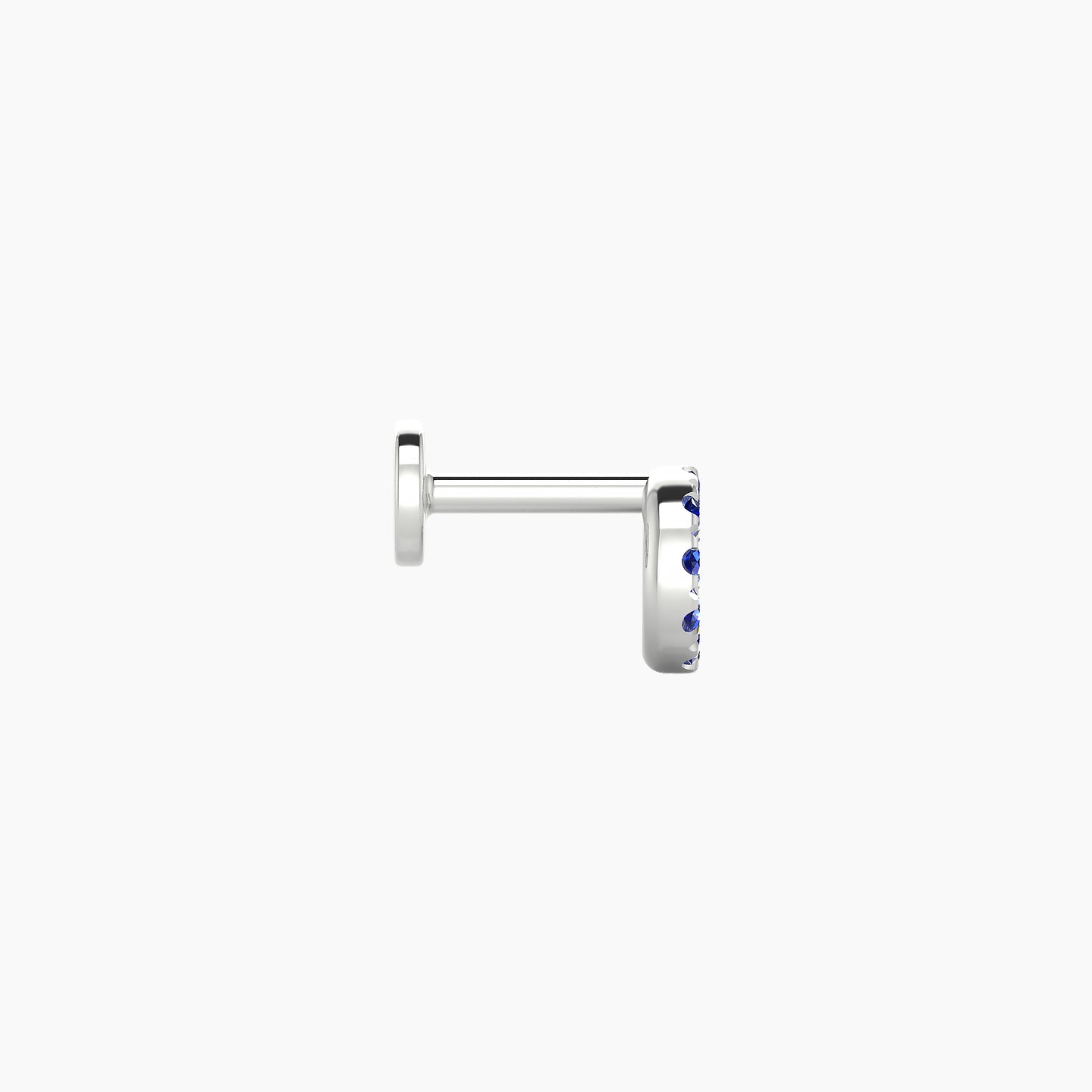 Sulis | 18k White Gold 5 mm 5 mm Sapphire Piercing