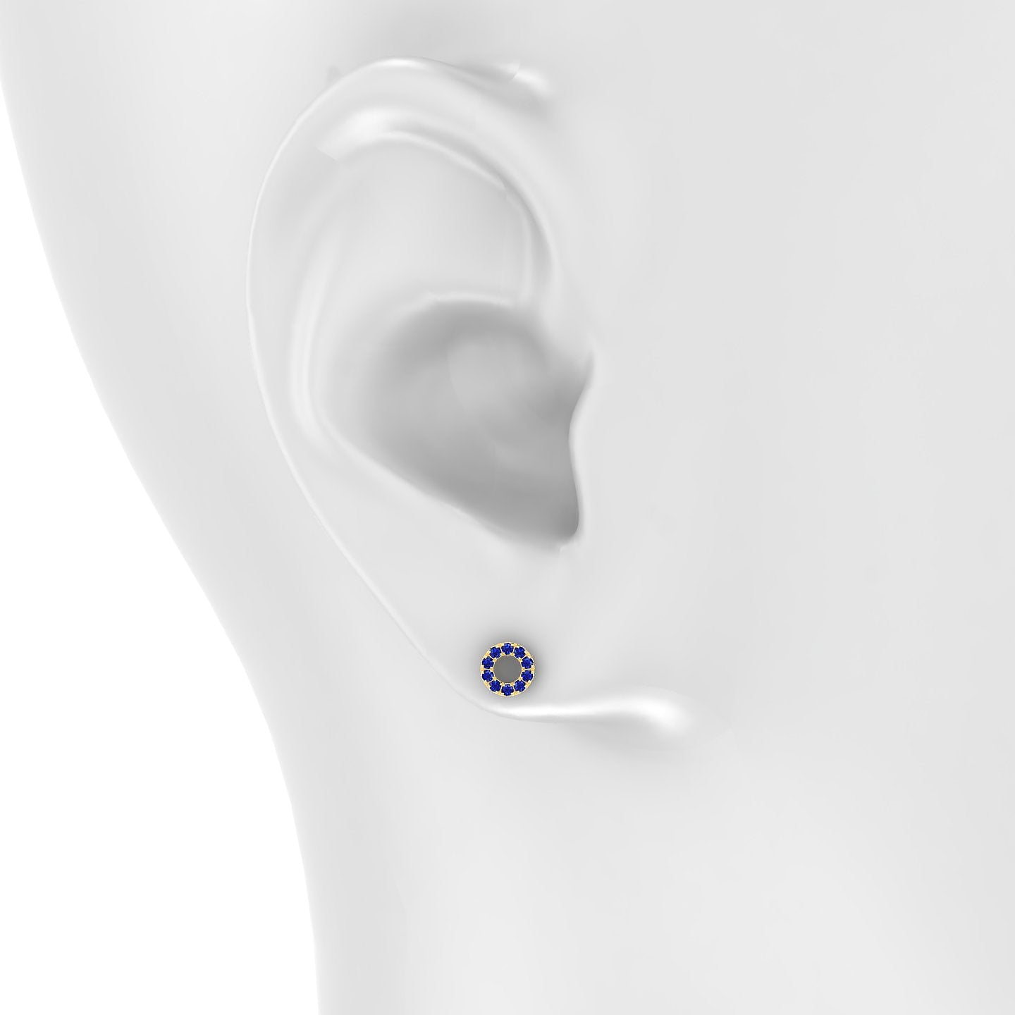 Sulis | 18k Yellow Gold 5 mm 5 mm Sapphire Piercing