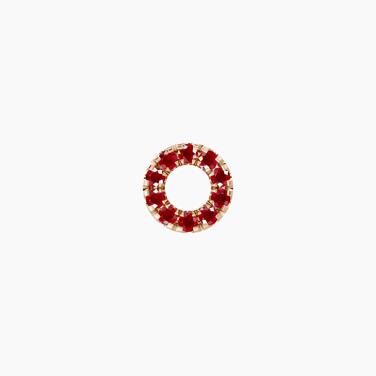 Sulis | 18k Rose Gold 6.5 mm 5 mm Ruby Piercing
