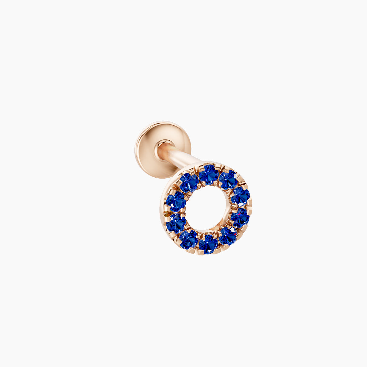 Sulis | 18k Rose Gold 6.5 mm 5 mm Sapphire Piercing