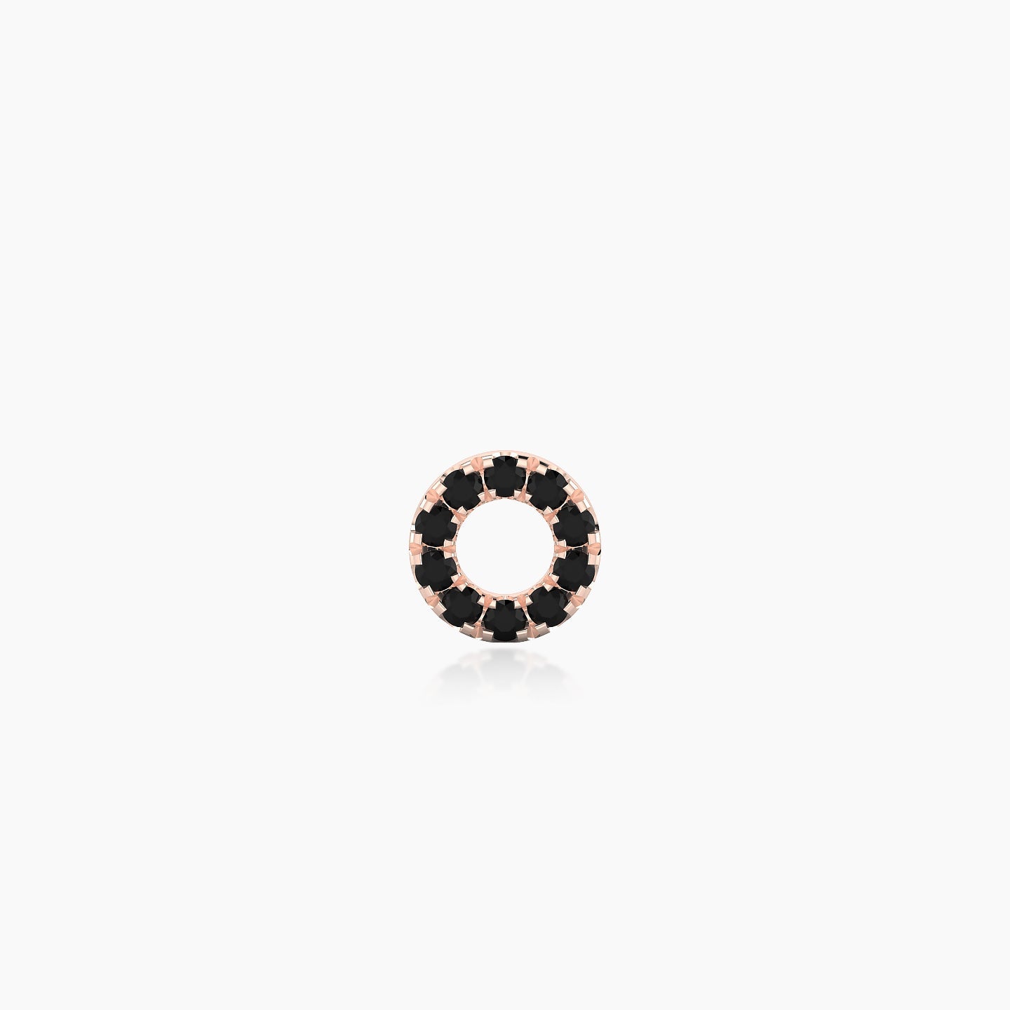 Sulis | 18k Rose Gold 6.5 mm 5 mm Black Diamond Piercing