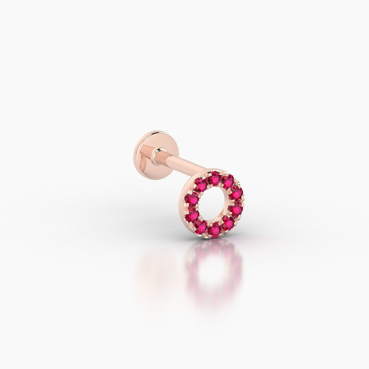 Sulis | 18k Rose Gold 6.5 mm 5 mm Ruby Piercing