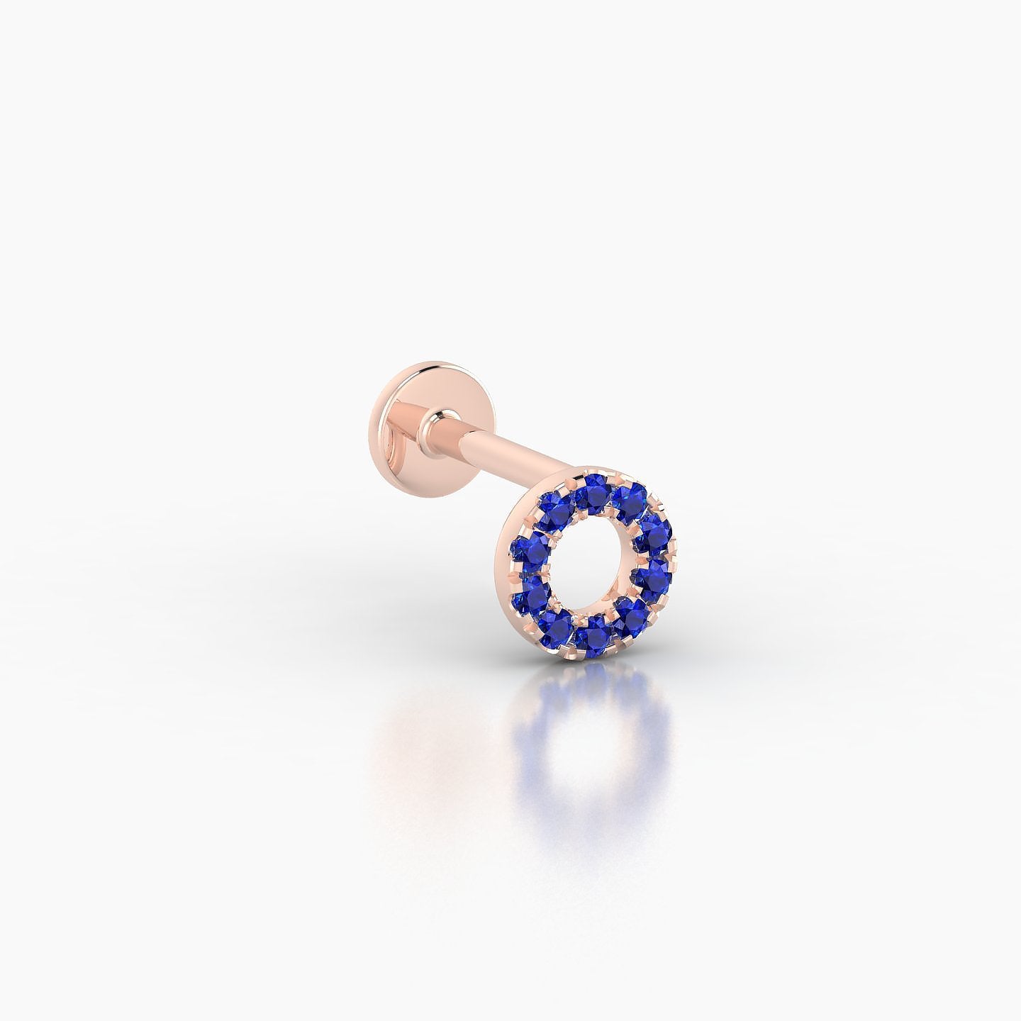 Sulis | 18k Rose Gold 6.5 mm 5 mm Sapphire Piercing