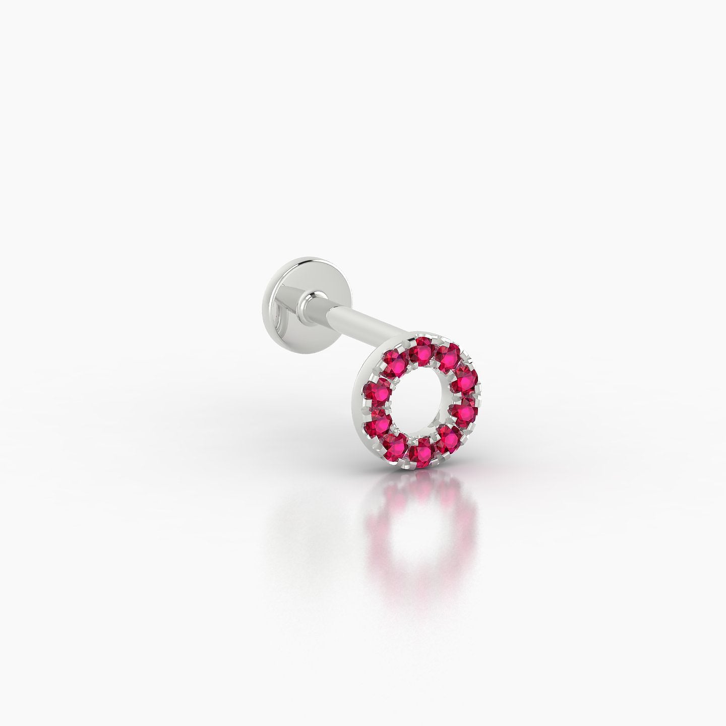 Sulis | 18k White Gold 6.5 mm 5 mm Ruby Piercing