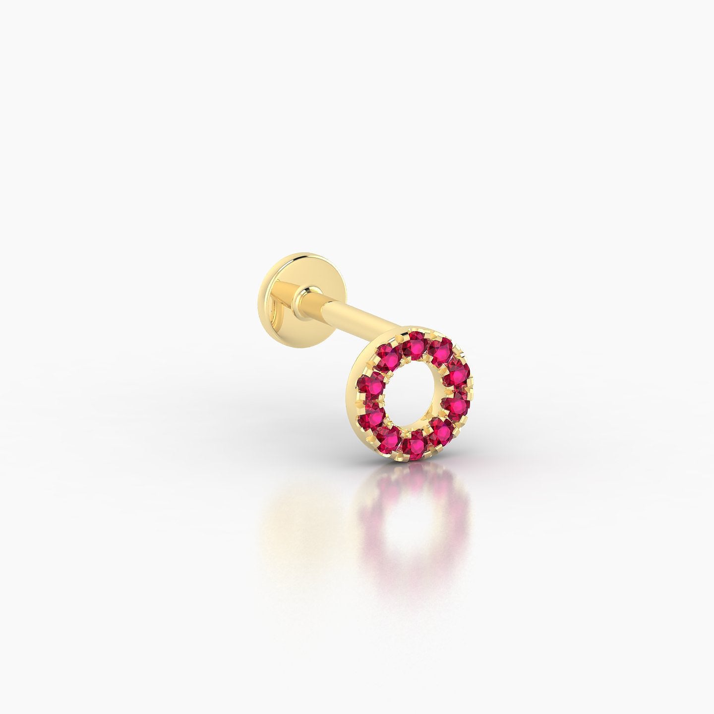 Sulis | 18k Yellow Gold 6.5 mm 5 mm Ruby Piercing