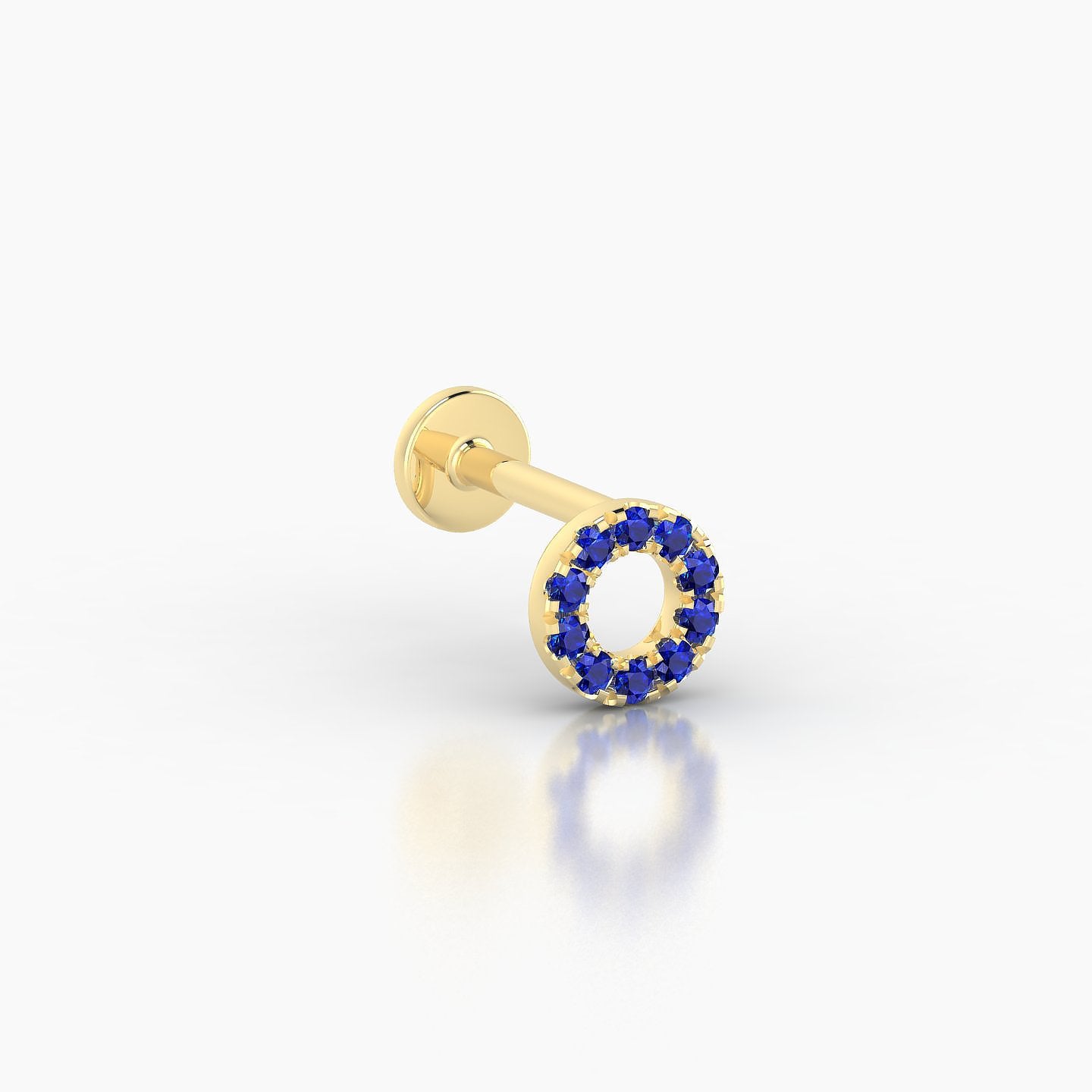 Sulis | 18k Yellow Gold 6.5 mm 5 mm Sapphire Piercing