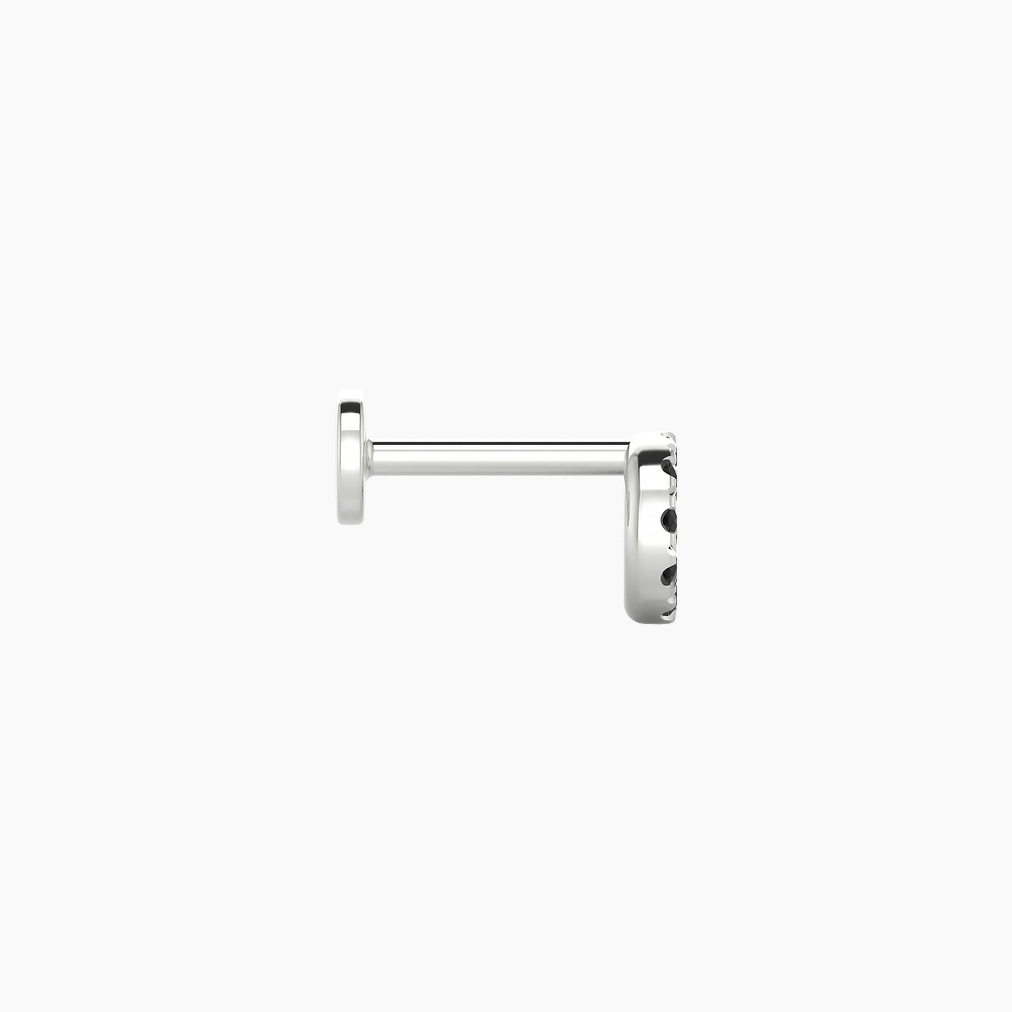 Sulis | 18k White Gold 6.5 mm 5 mm Black Diamond Piercing