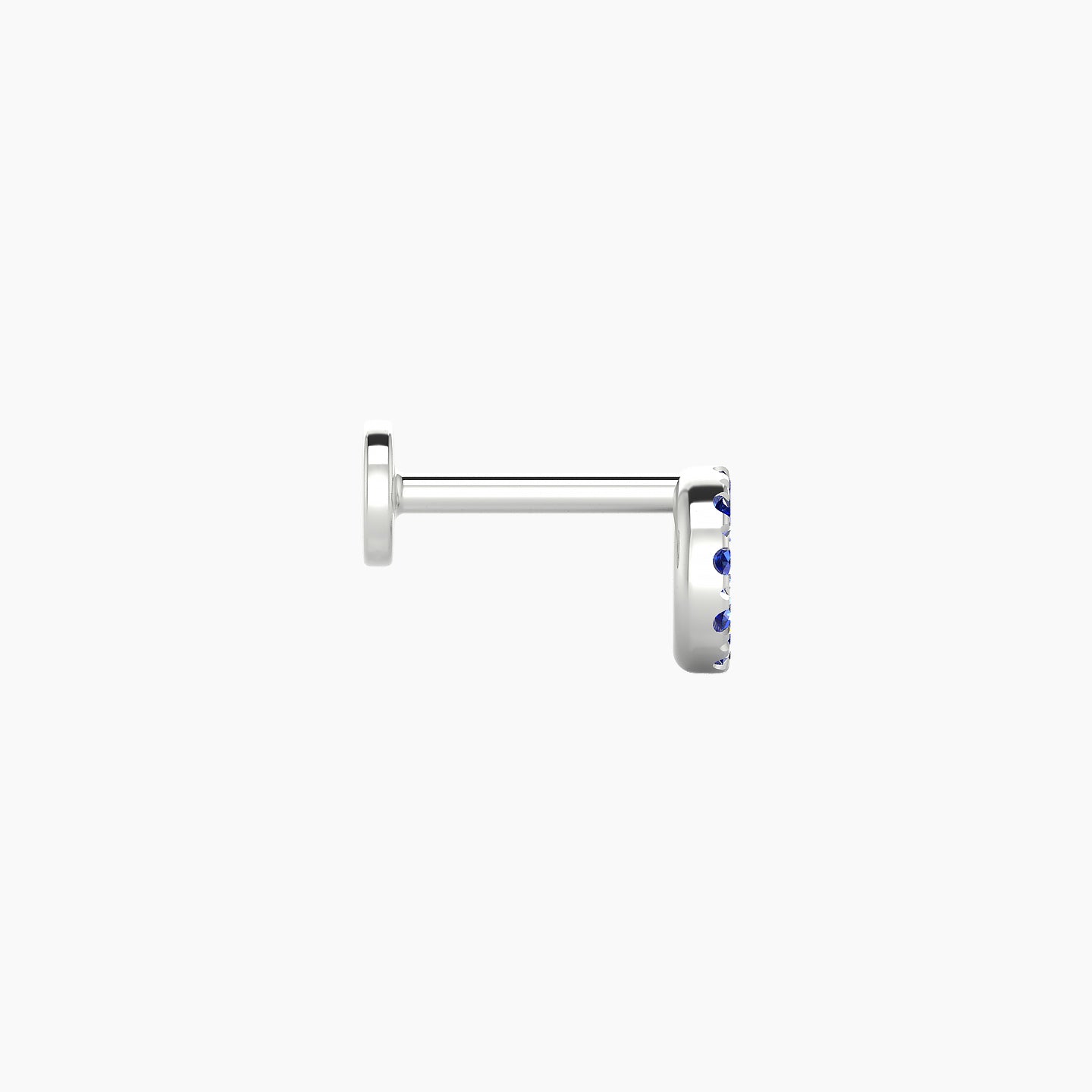 Sulis | 18k White Gold 6.5 mm 5 mm Sapphire Piercing