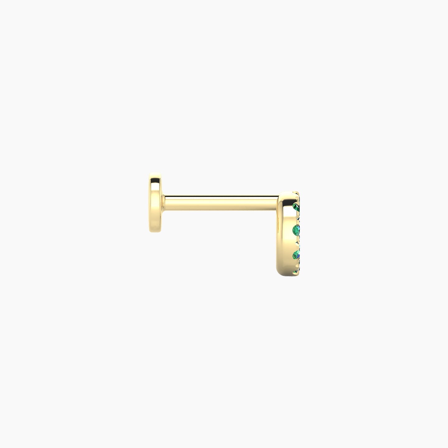 Sulis | 18k Yellow Gold 6.5 mm 5 mm Emerald Piercing